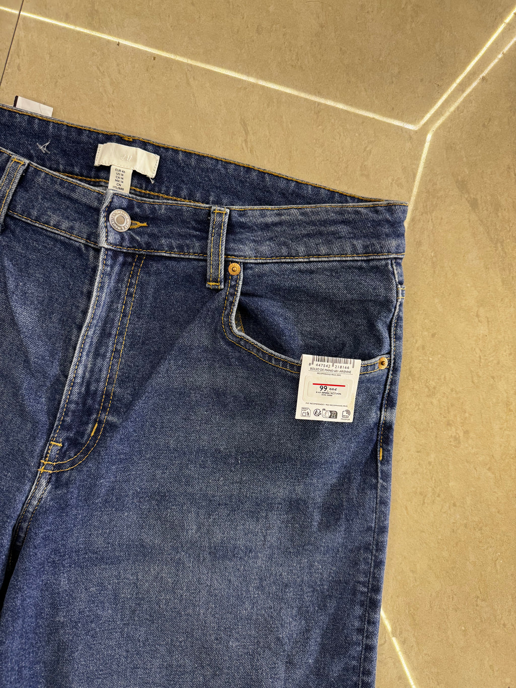 13) Vintage jeans waist:36/l:38/inceam:13/hips:44