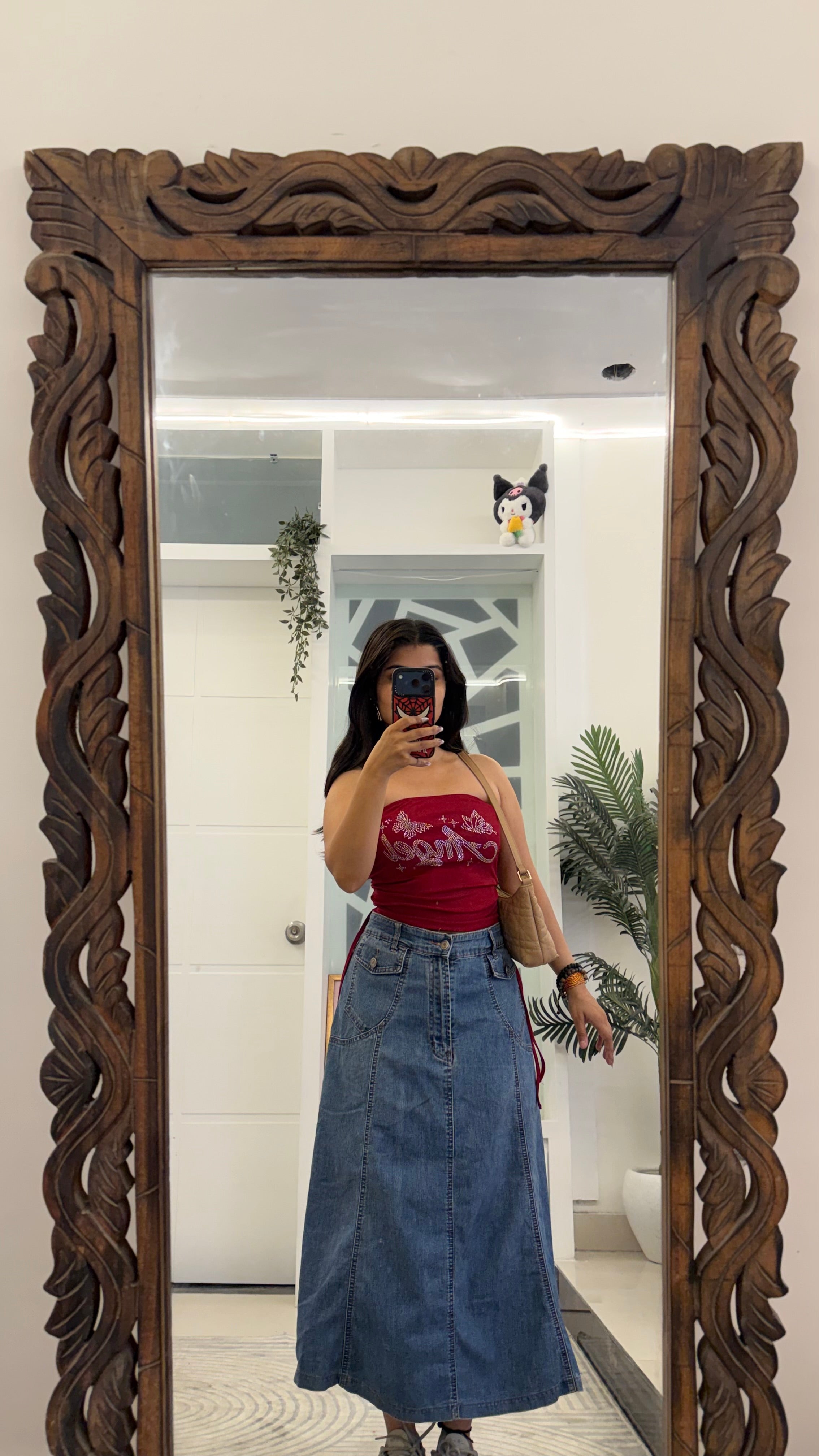 50 Pinterest Denim Skirt 32 waist/l:30