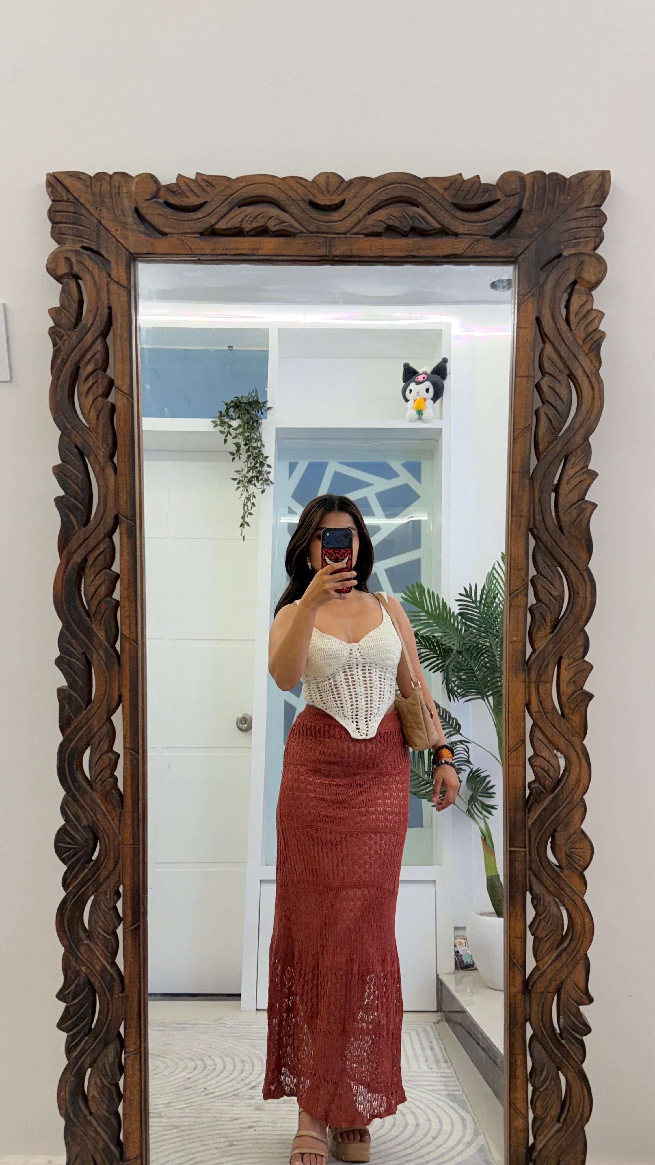 81 Cute Crochet Skirt 24-30 waist/l:35