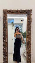 89 CROCHET SKIRT 28-32 waist/l:41
