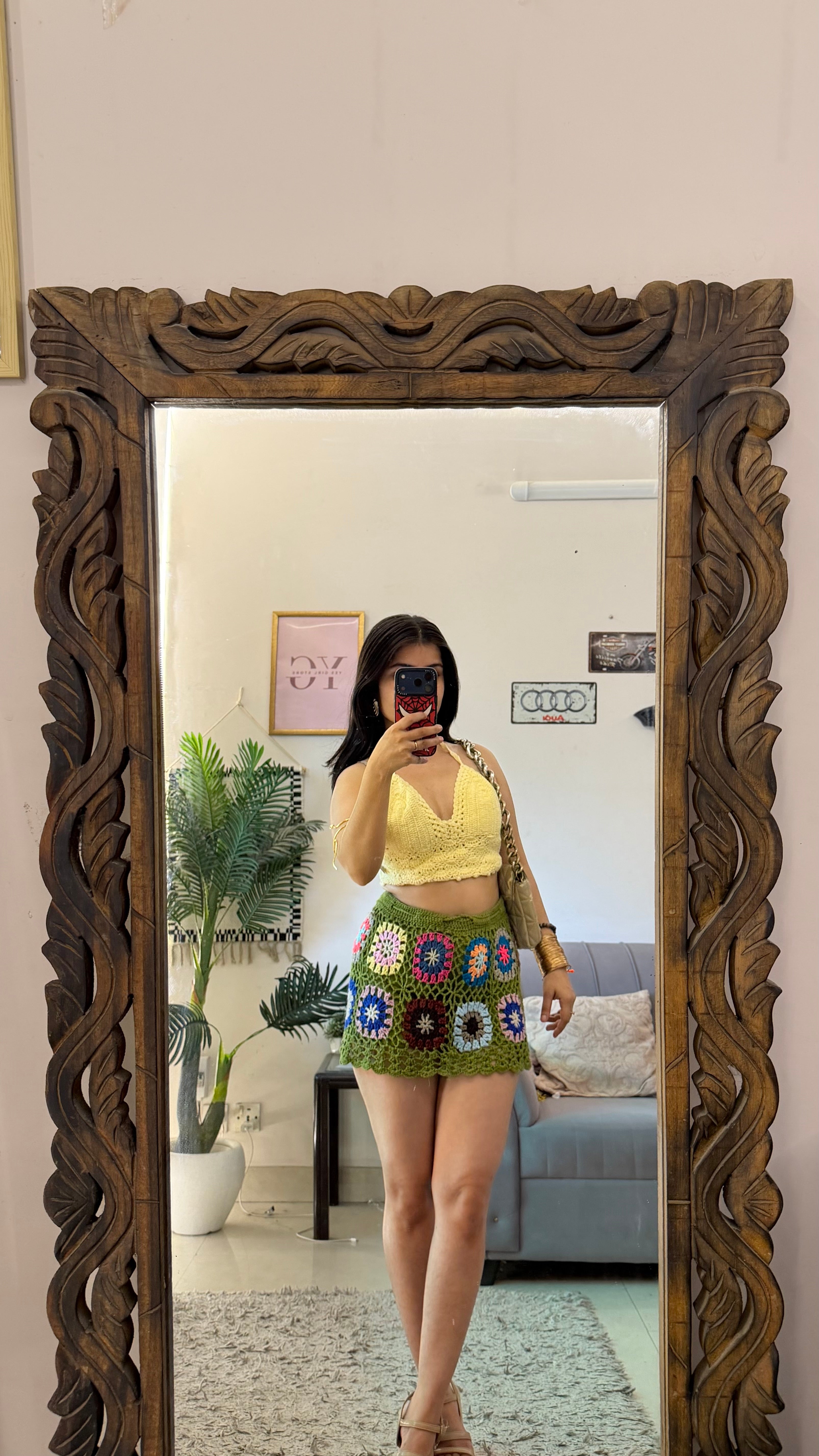 61) crochet skirt 26-28 waist/l12