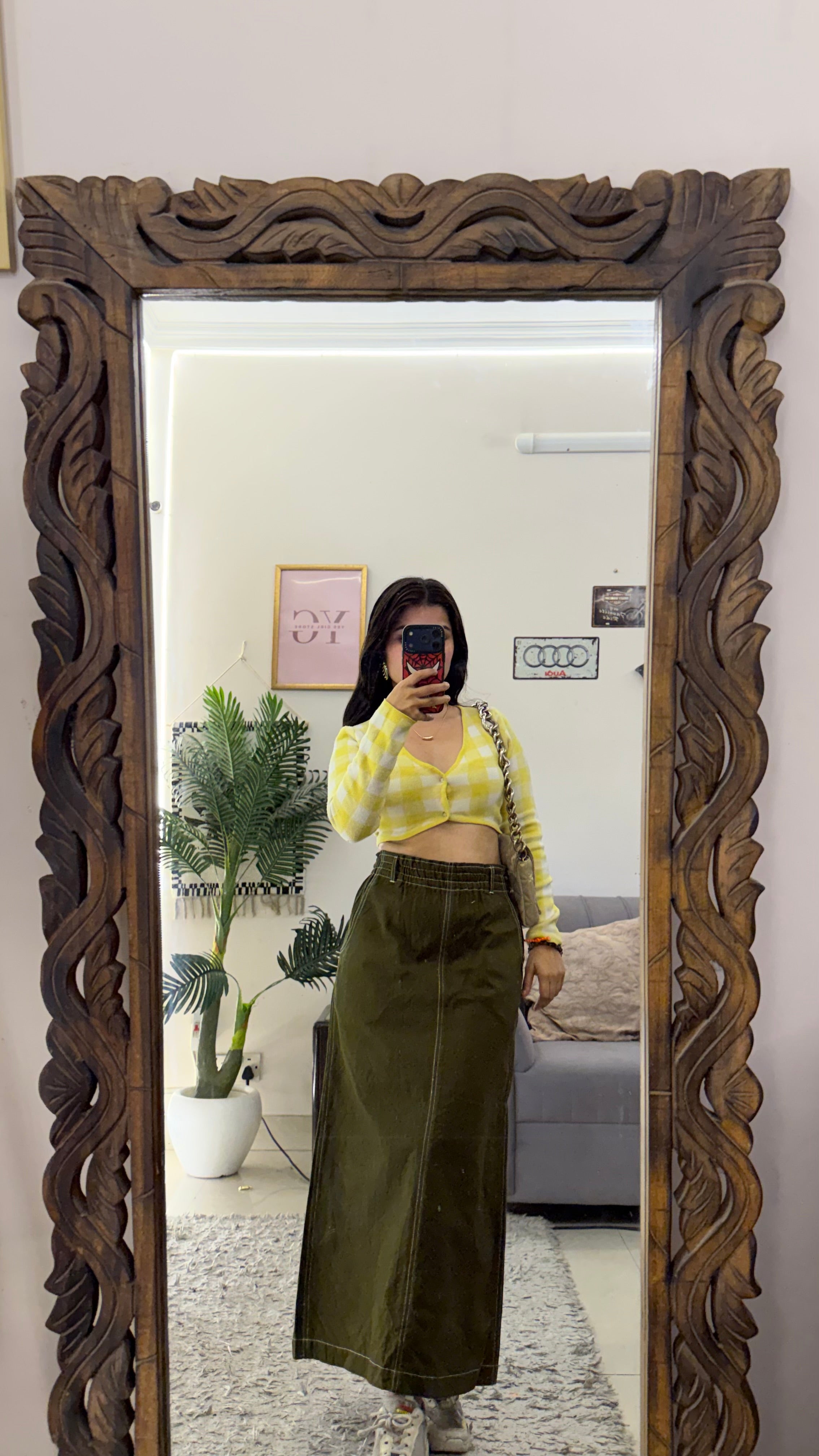 75 vintage denim skirt W32/32L