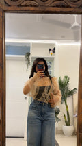 83 zara mesh top Size M