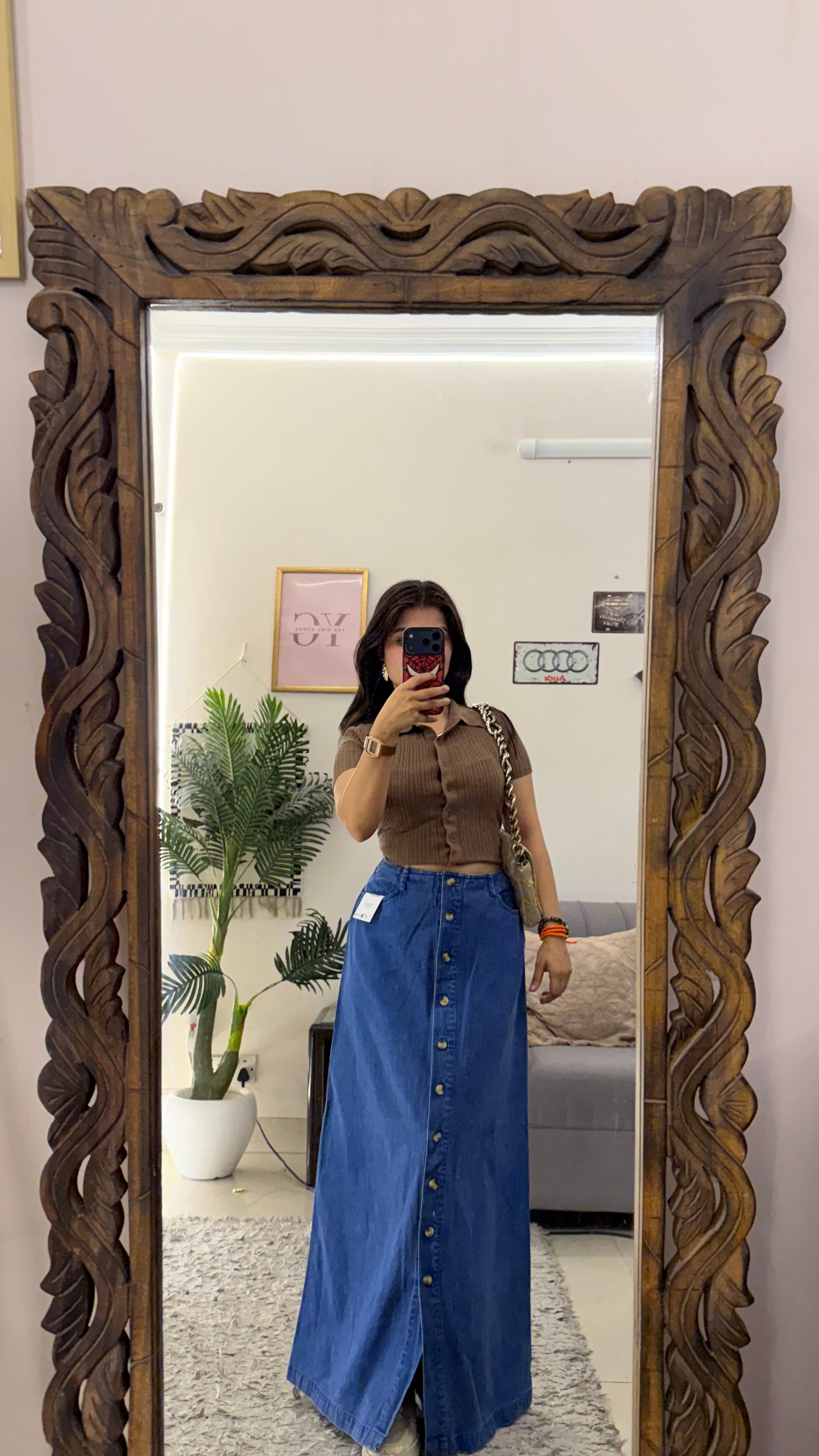 87 Pinterest denim skirt W29/38L