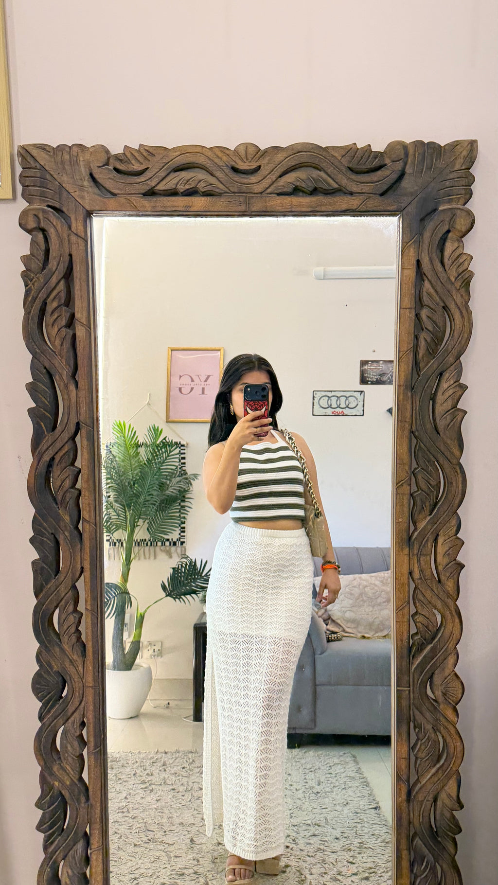 83 crochet skirt 28-32w/41L