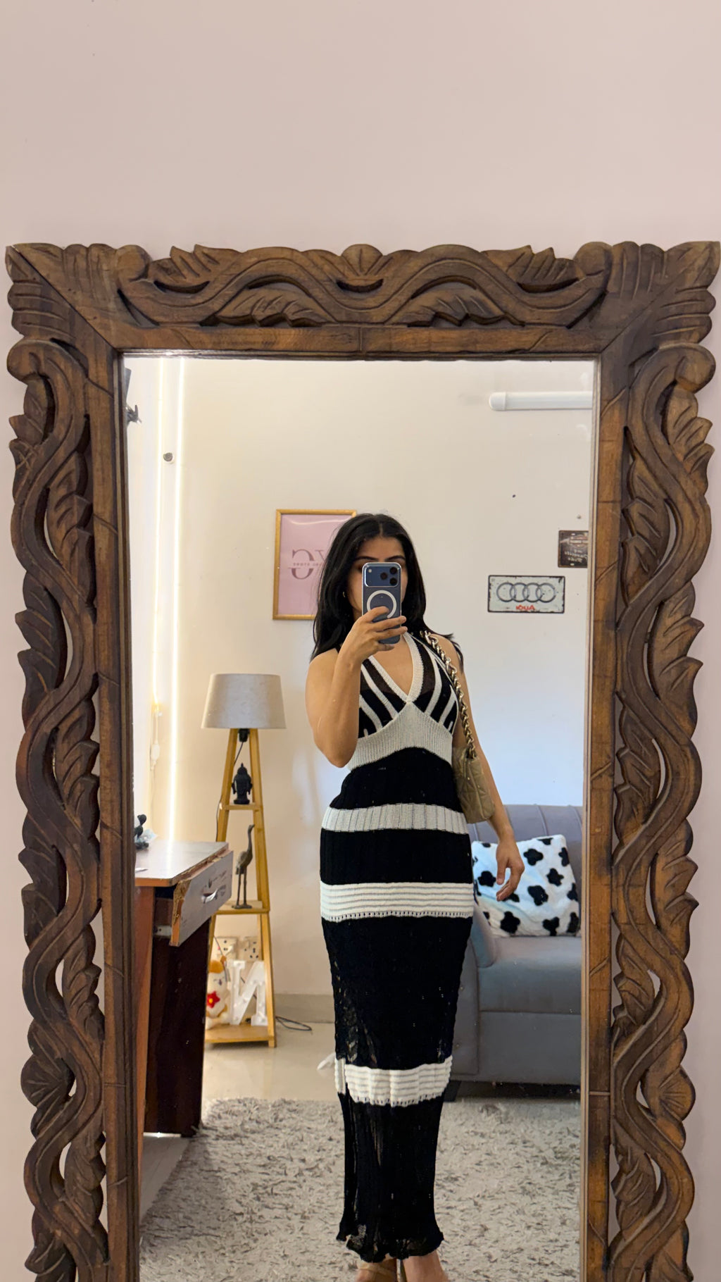 52 Bodycon crochet dress without lining 32-34 bust /l:48