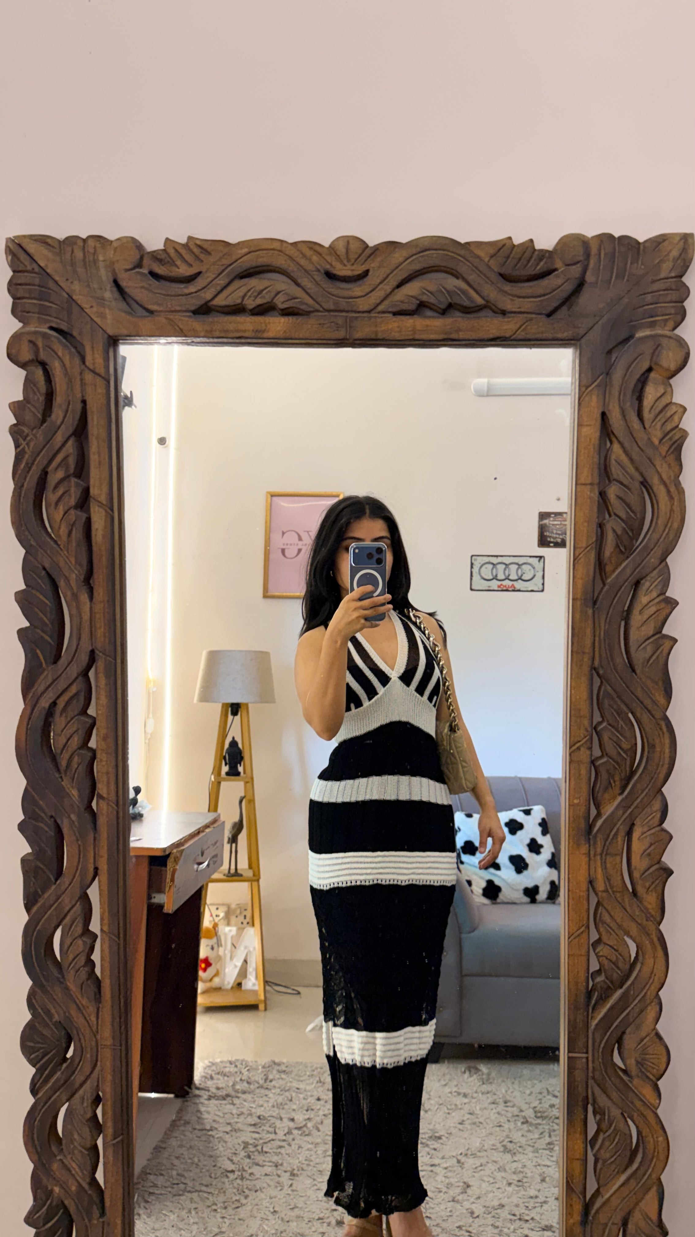 52 Bodycon crochet dress without lining 32-34 bust /l:48