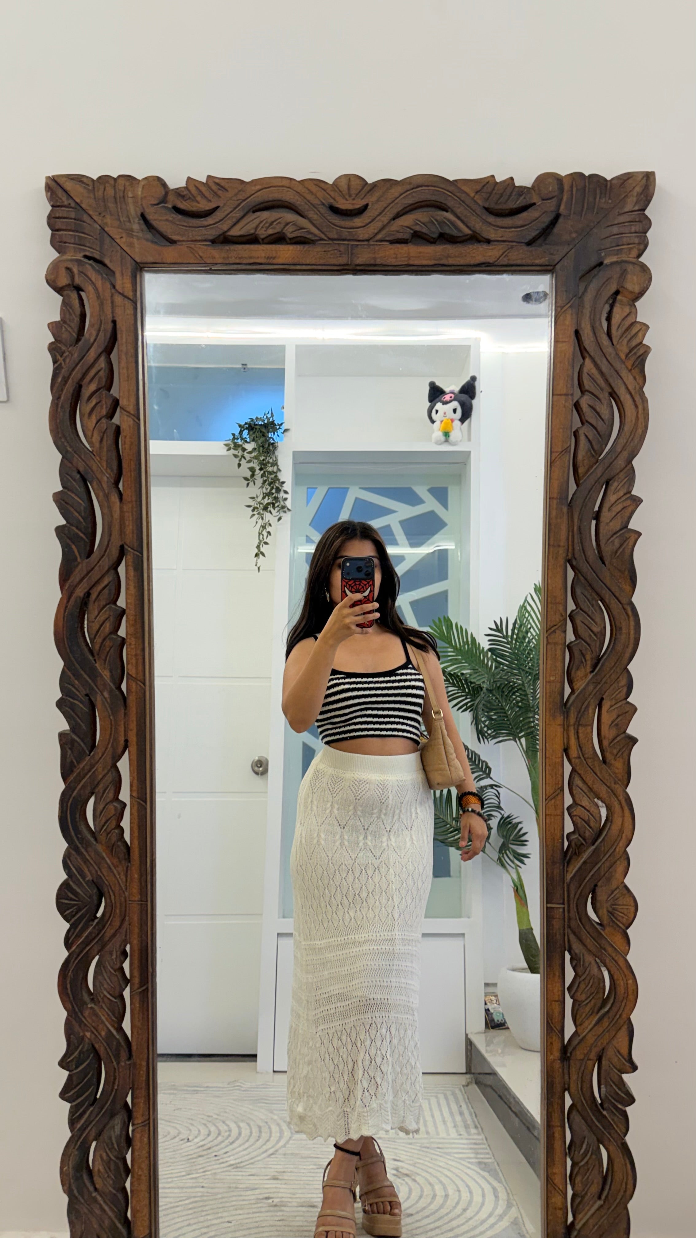 88 Cute Crochet Skirt 26-30 waist/l:33