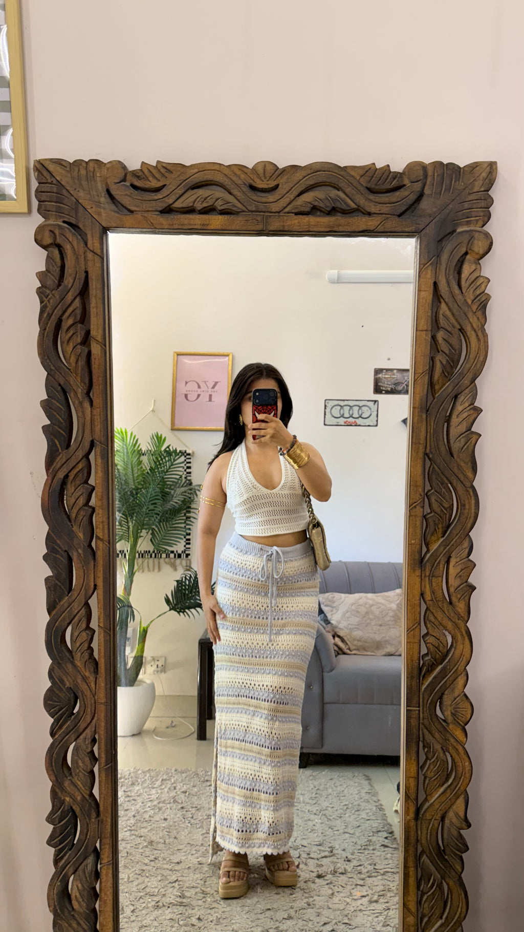 46) crochet skirt 28-30 waist/l:36