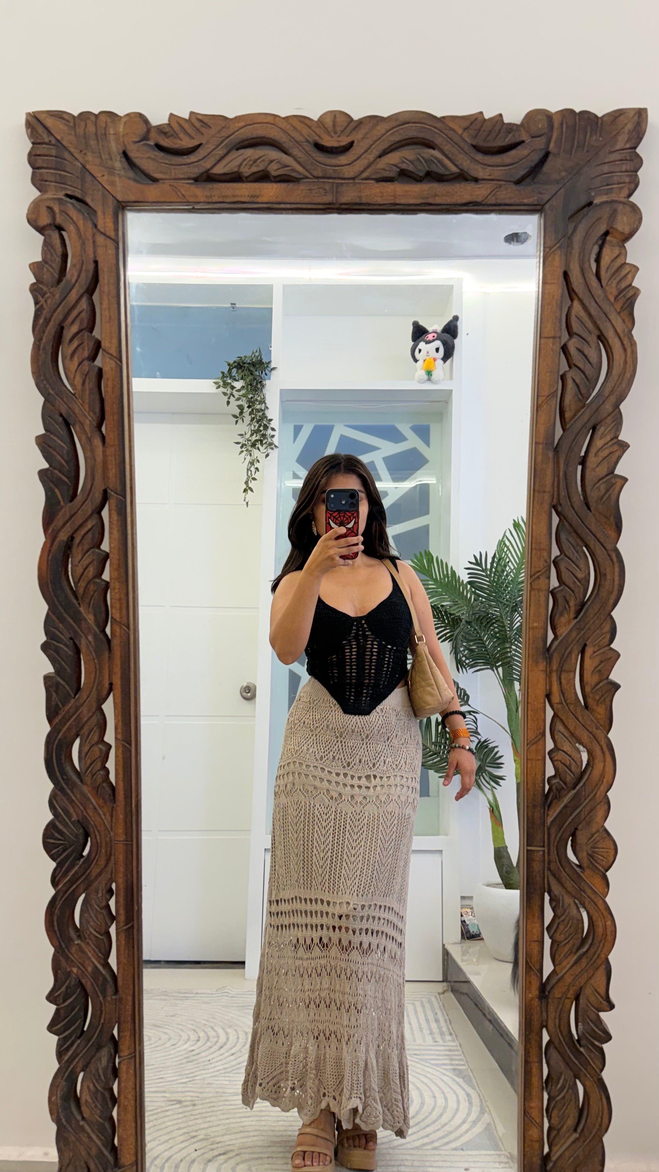 75 Summer Crochet Skirt 26-30 waist /l: 36