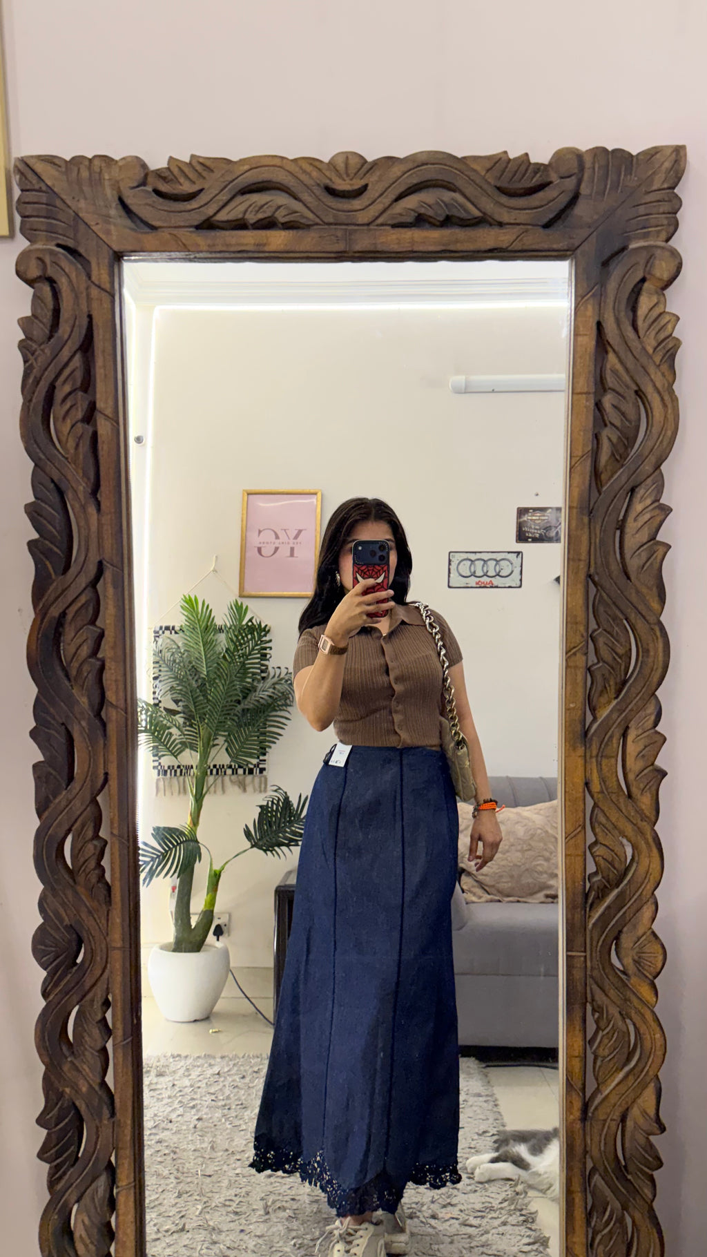 85 Pinterest denim skirt W30/34L
