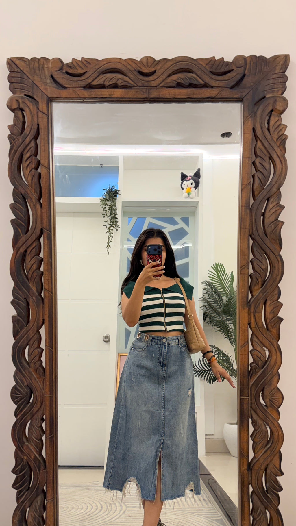 3 Pinterest Denim Skirt 30-31 waist/l:29