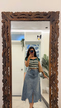 3 Pinterest Denim Skirt 30-31 waist/l:29