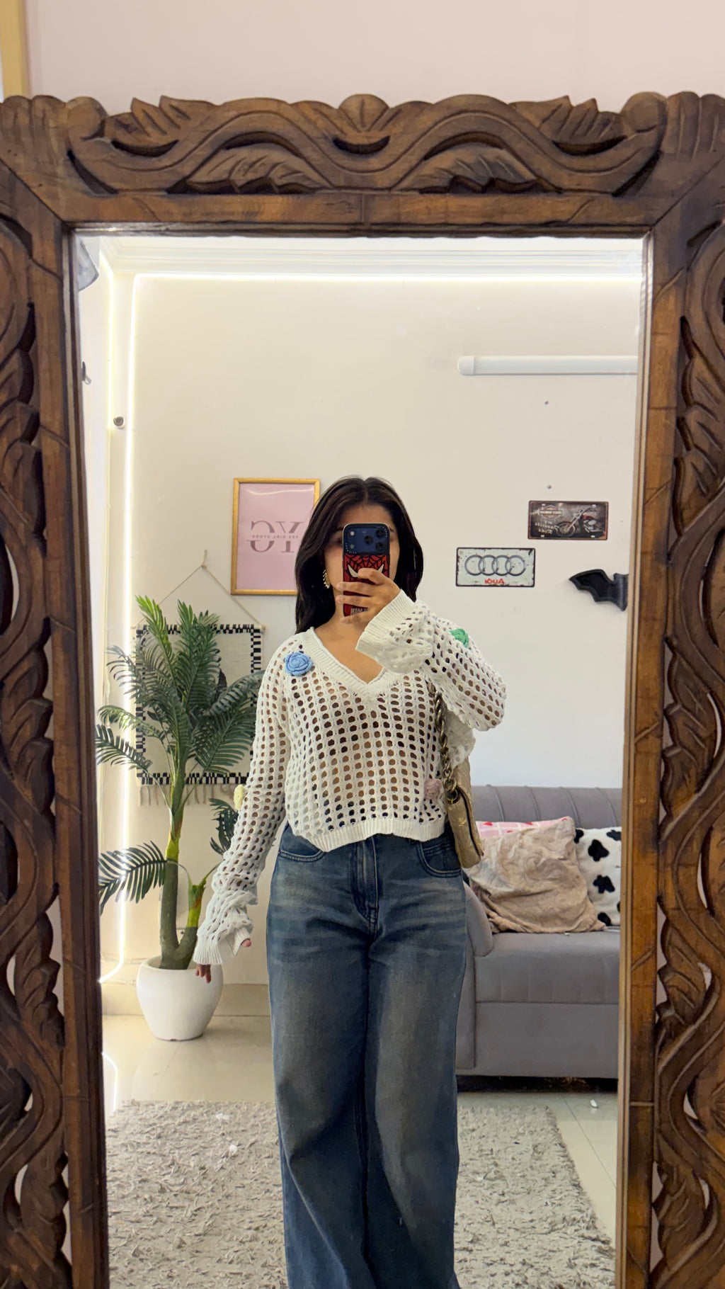 35 Summer Top 30-33 bust (3d flowers)