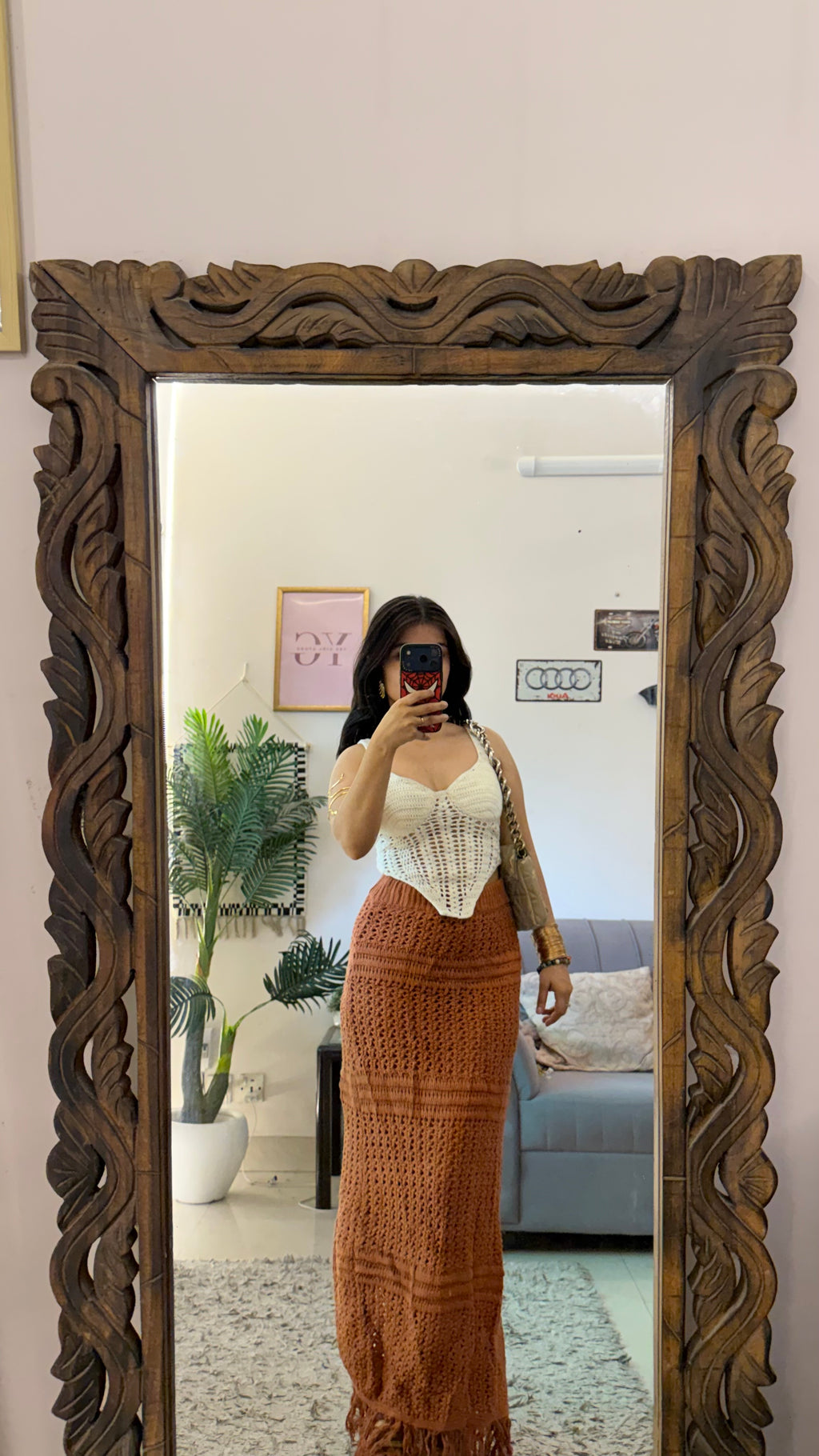 65 crochet skirt 28-32w/40L