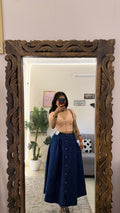 18 vintage denim skirt W28/35L