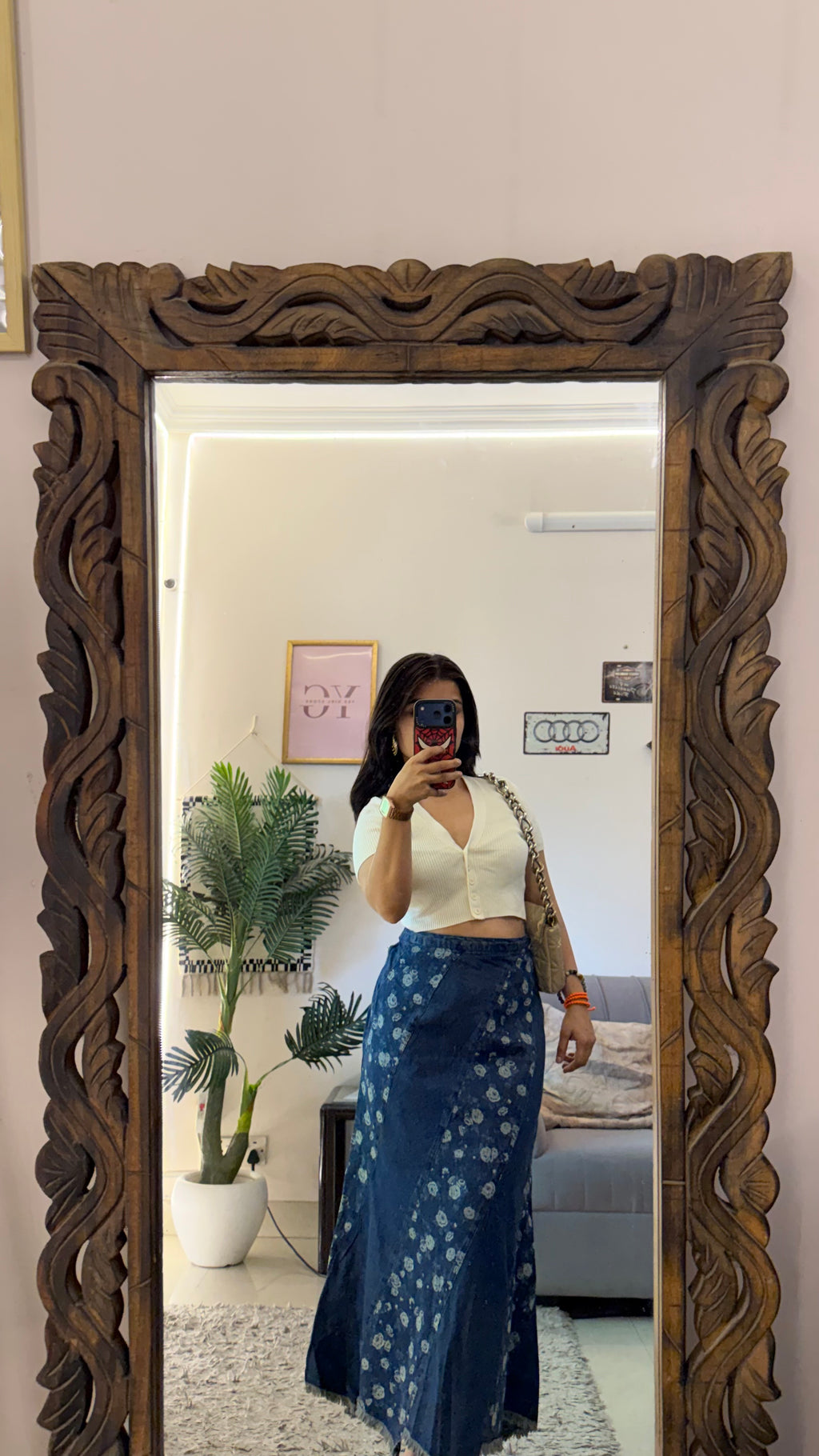 33 retro denim skirt W28/34L