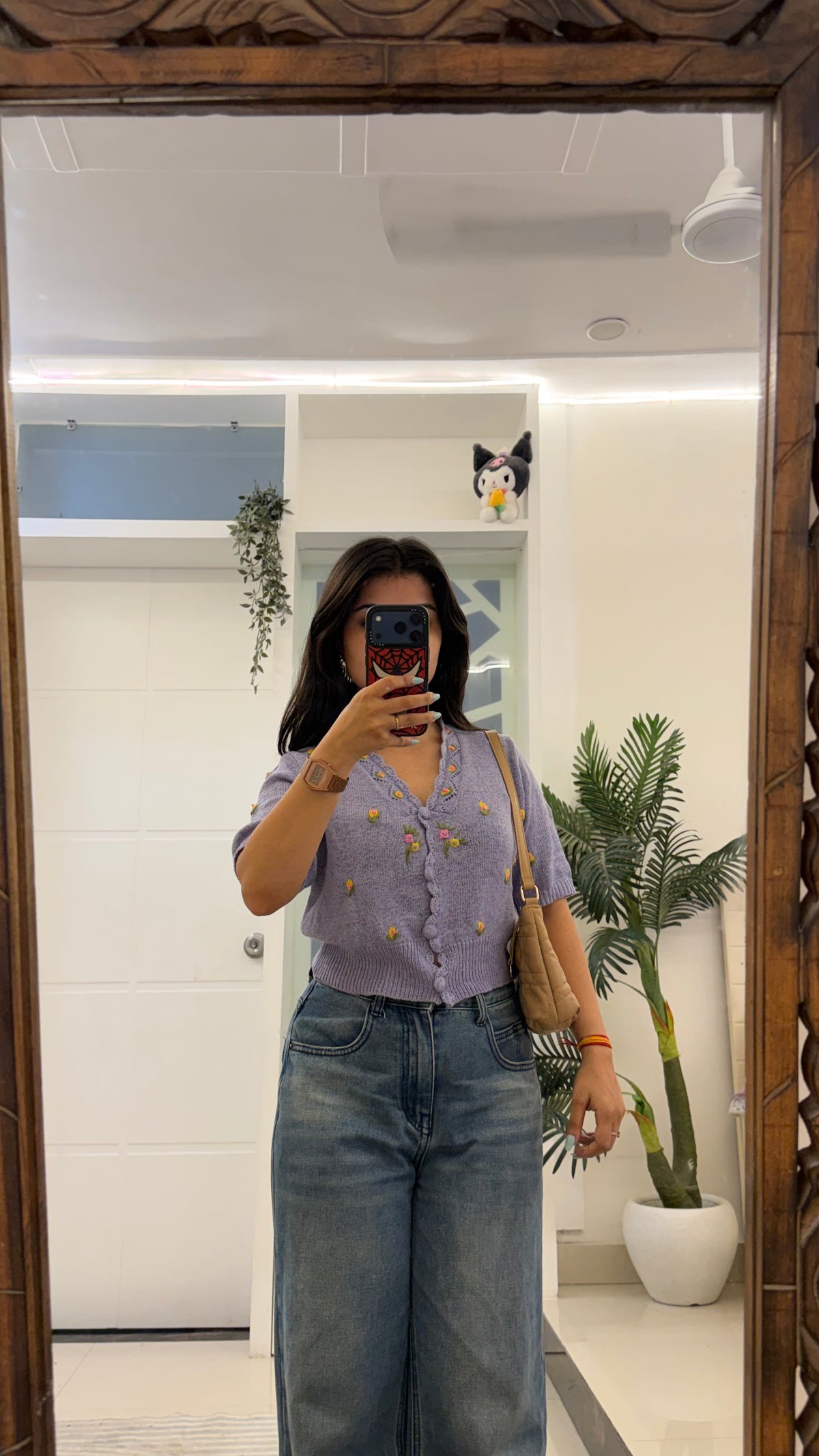 61 summer top (check detail) 30-34 bust