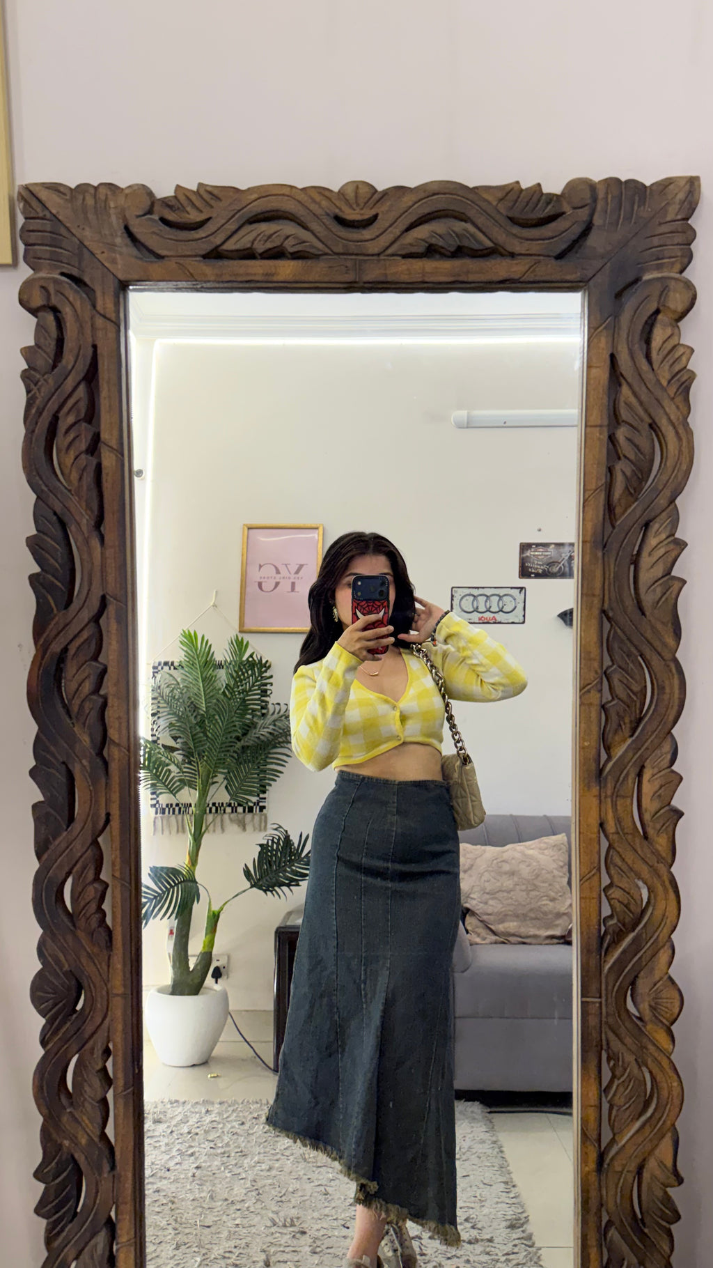 78 vintage denim skirt W29/28L