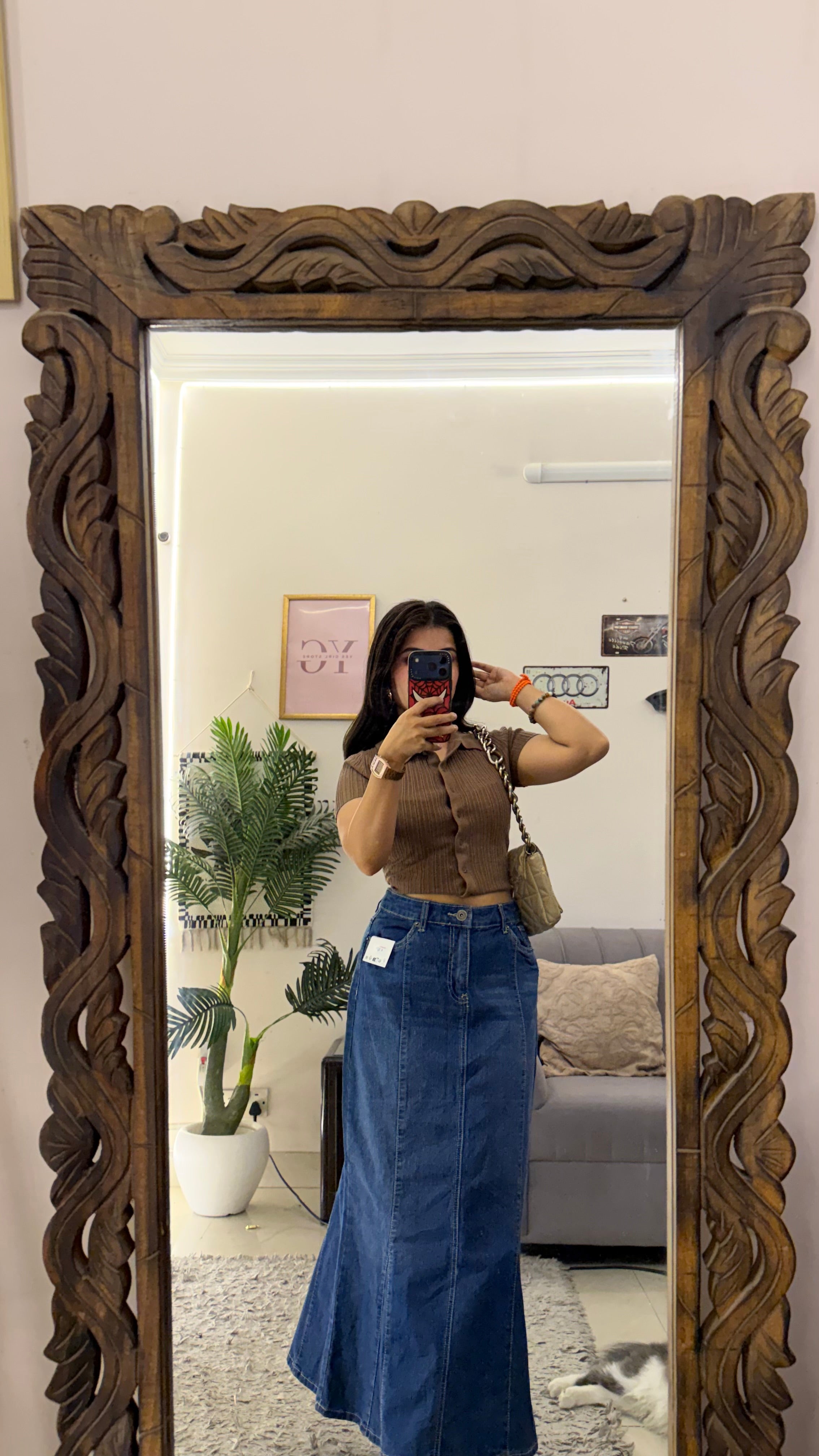83 Pinterest denim skirt W30/36L