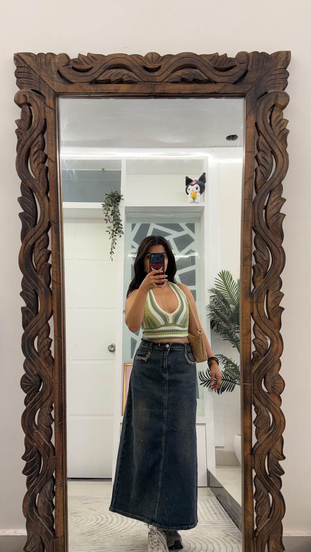 64 Pinterest Denim Skirt 32-33 waist/l:33