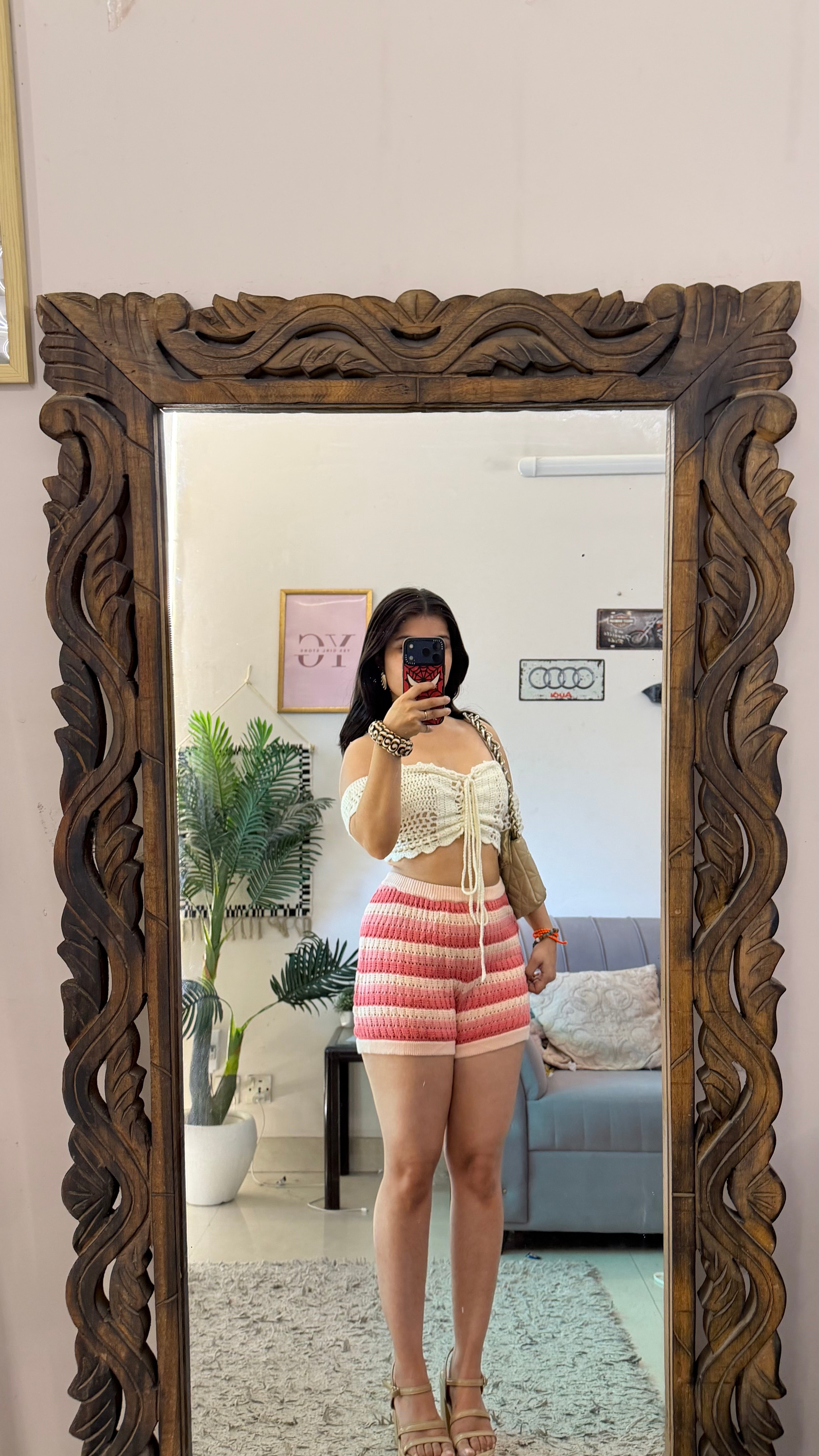 58) crochet skirt 26-28 waist/l:12