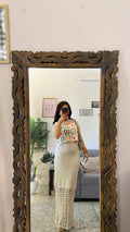 47) crochet skirt 28-32 waist/l:40