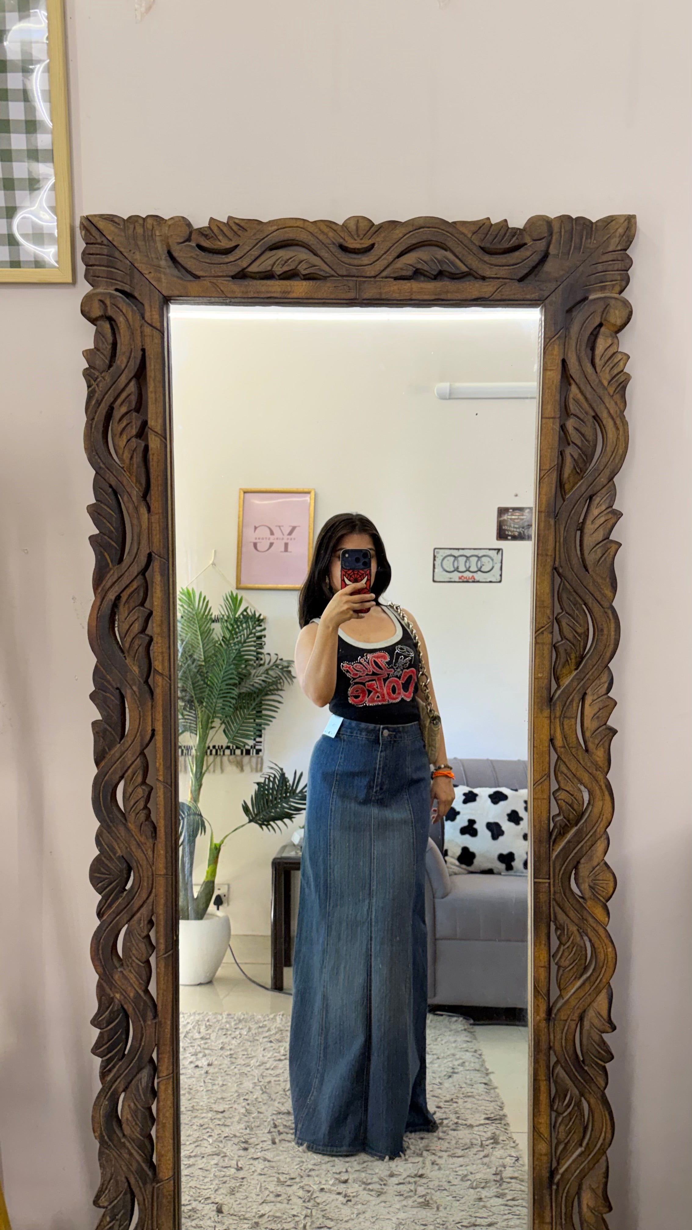 2 denim skirt W32/38L
