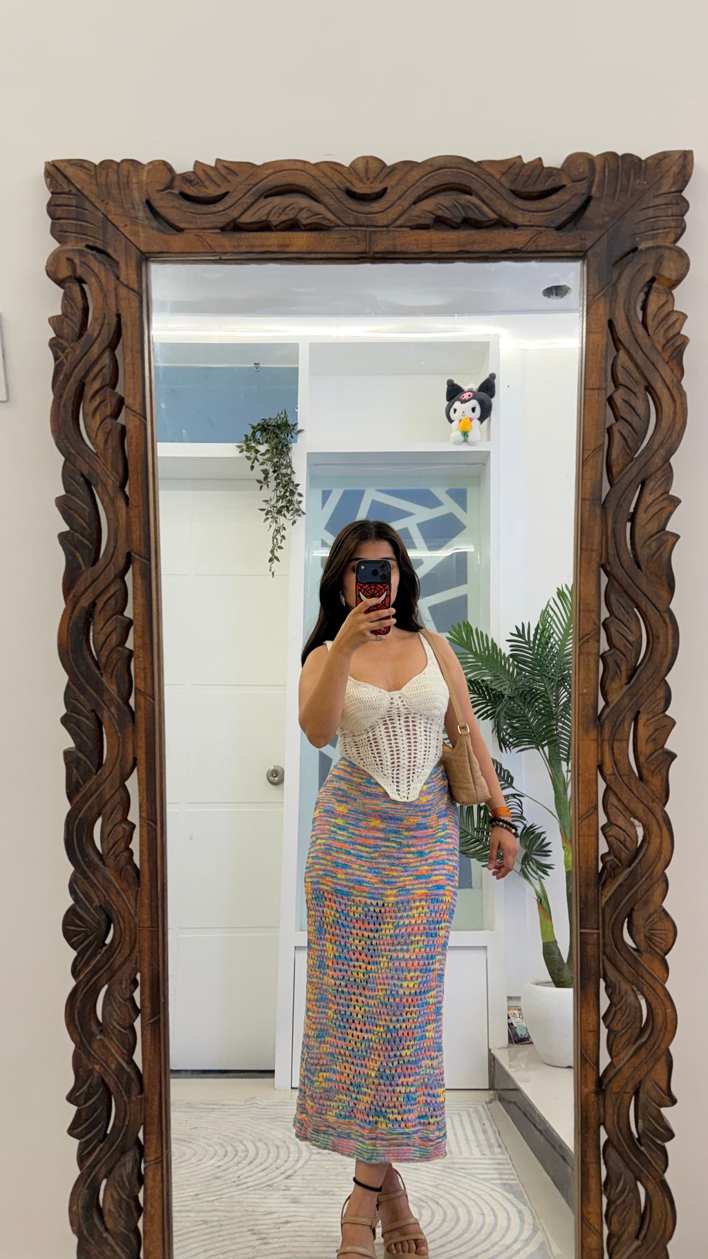 80 Cute crochet skirt 26-30 waist/l:32