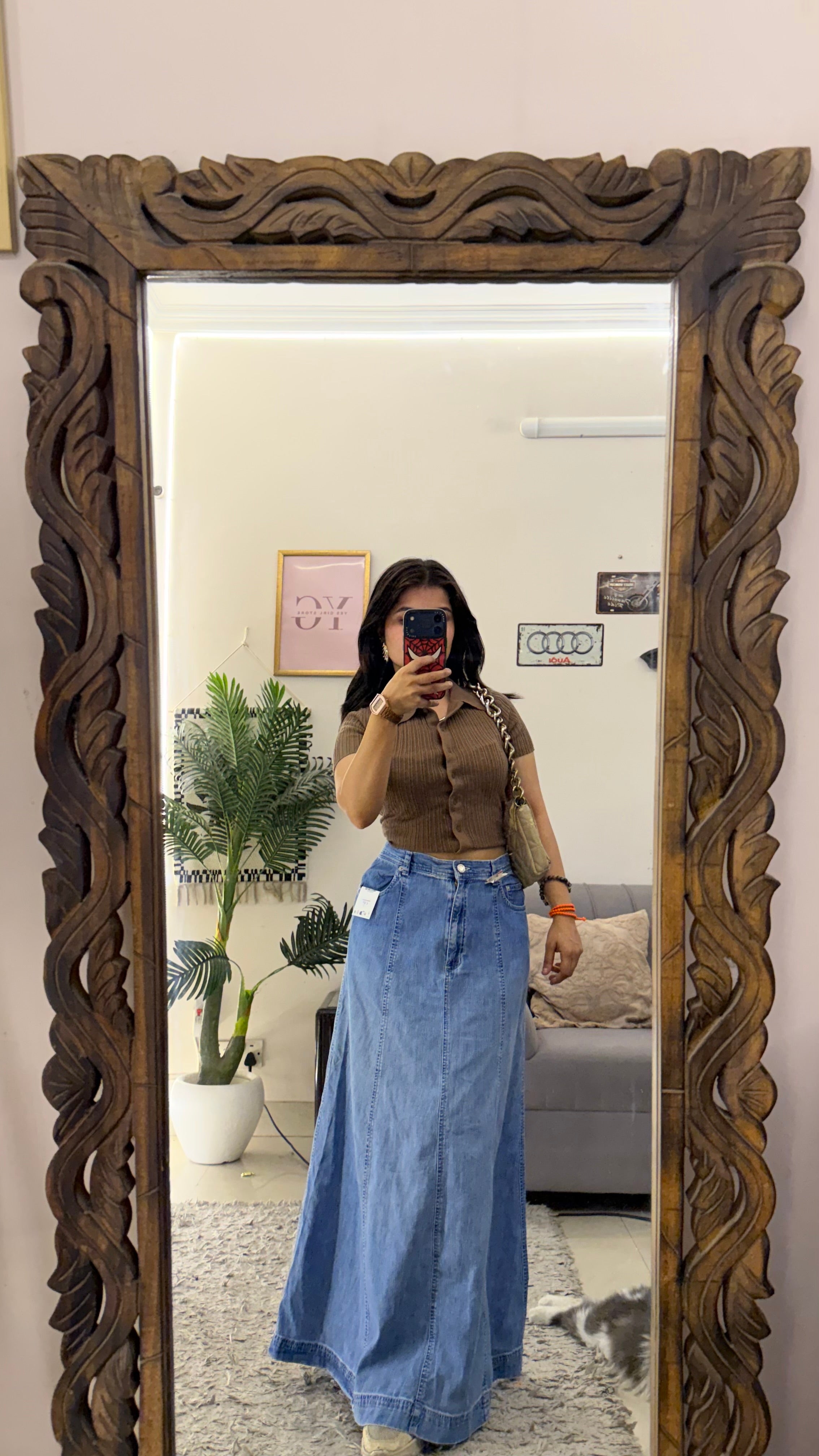86 Pinterest denim skirt W30/37L