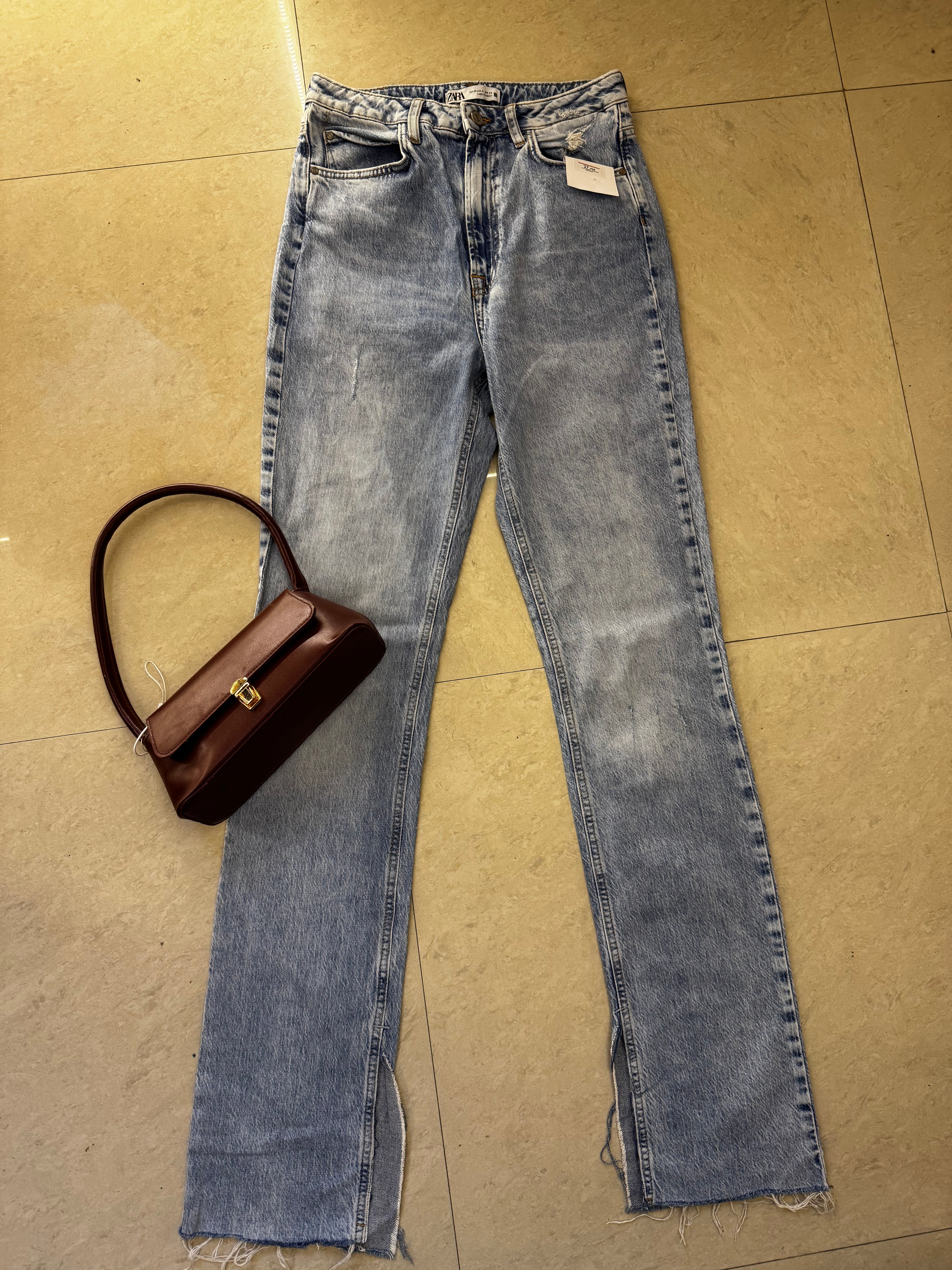 4) zara Jeans waist:28/l:46/highwaist:13/hips:36