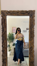 59 retro denim skirt W32/32L