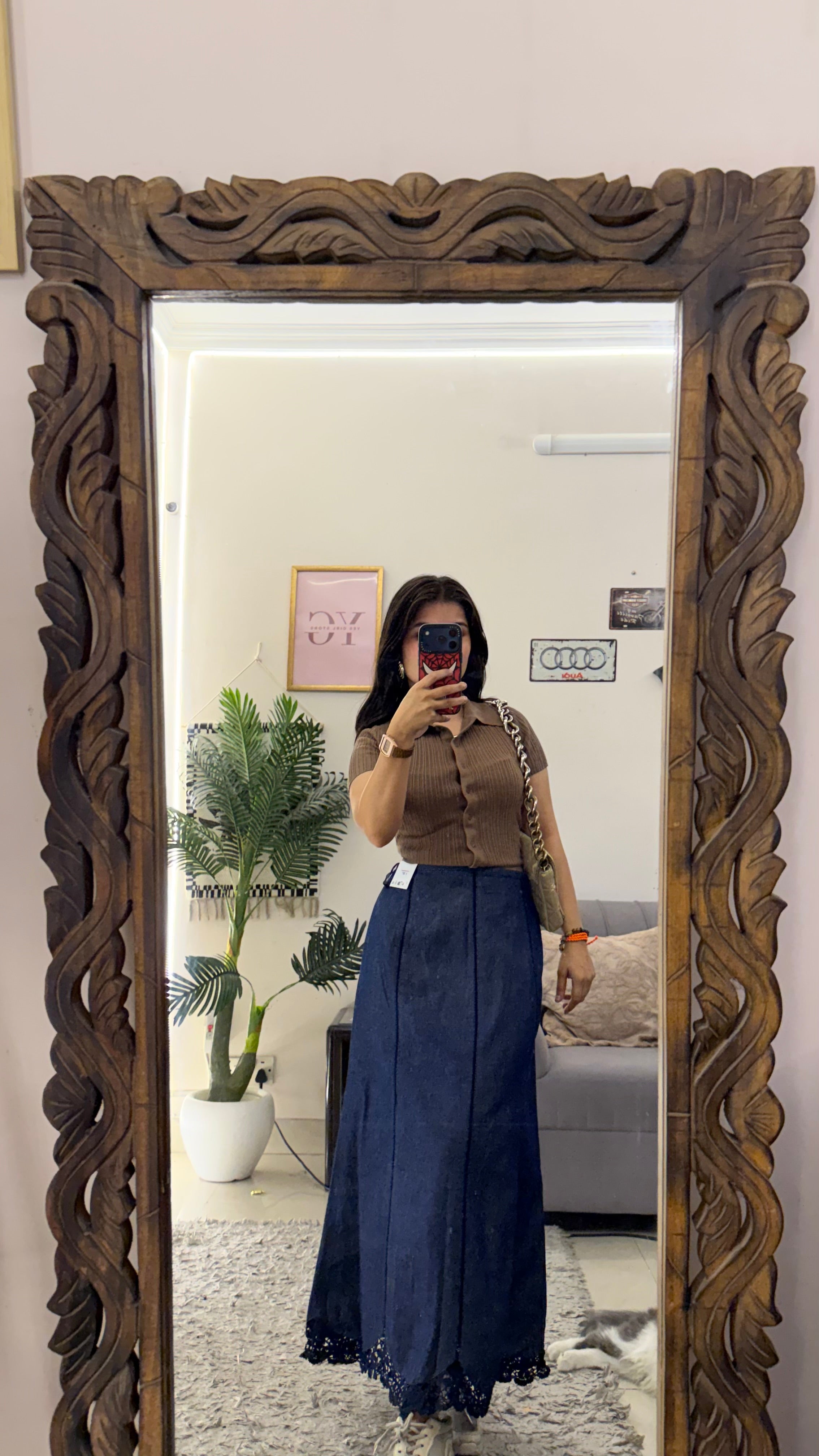 85 Pinterest denim skirt W30/34L