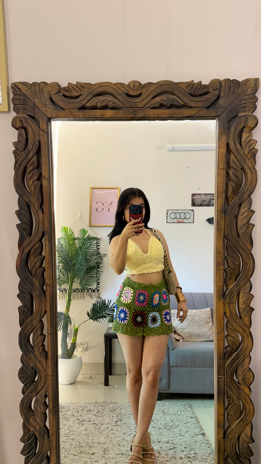 61) crochet skirt 26-28 waist/l12