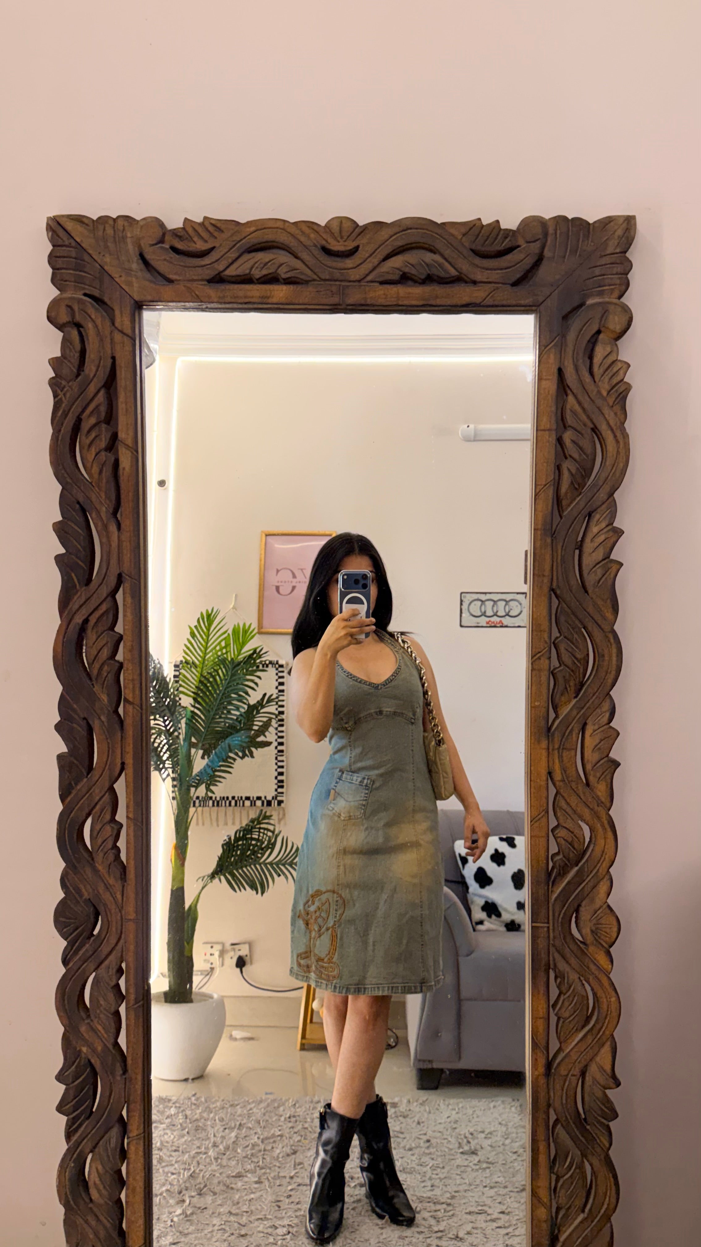 19 Denim Dress Upto Bust32/L33 (Size S)