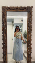 34 Pinterest Denim Skirt 32 waist/l:35