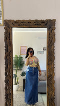58 retro denim skirt W32/33L