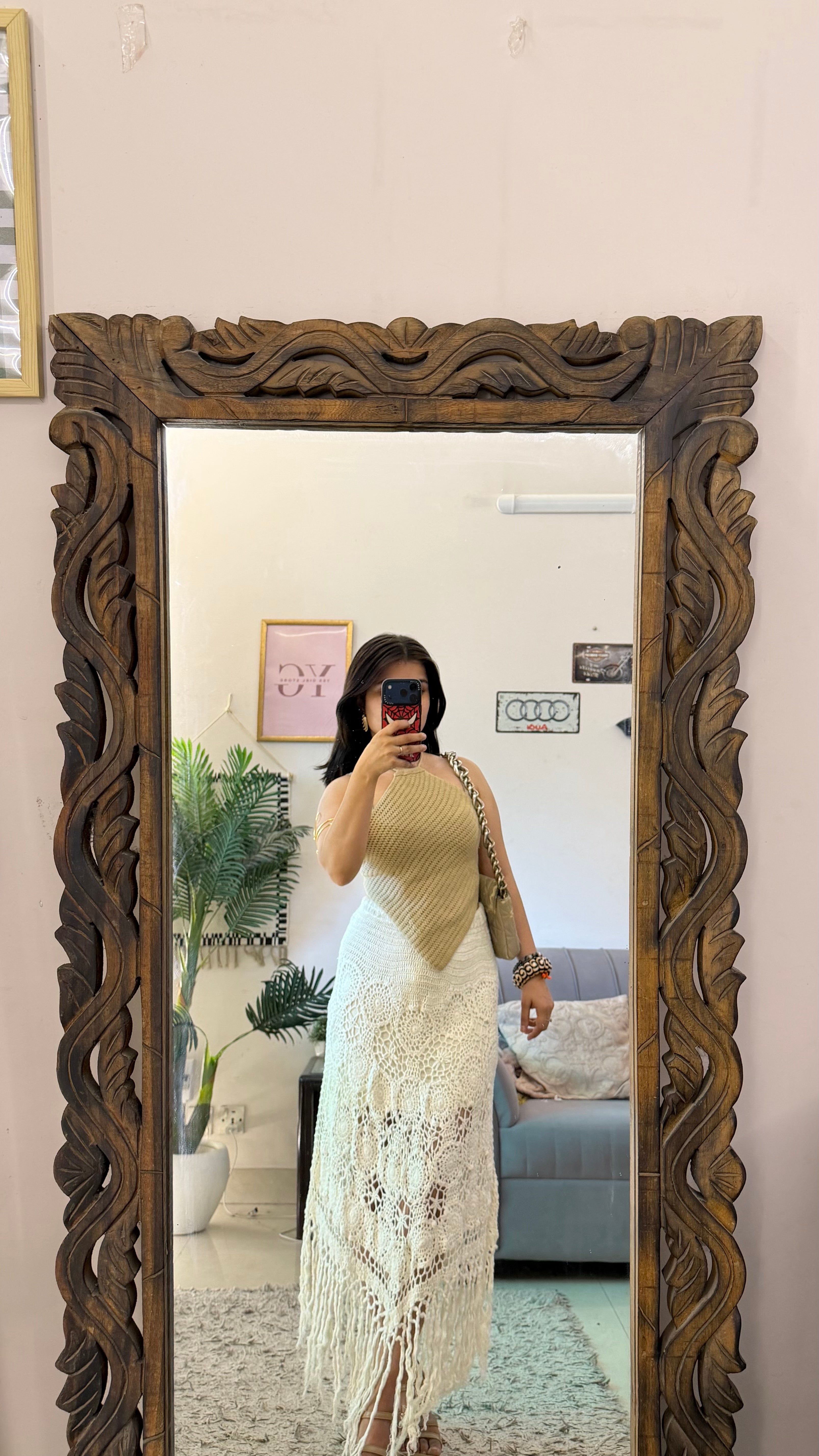 56) crochet skirt 26-32 waist/l35
