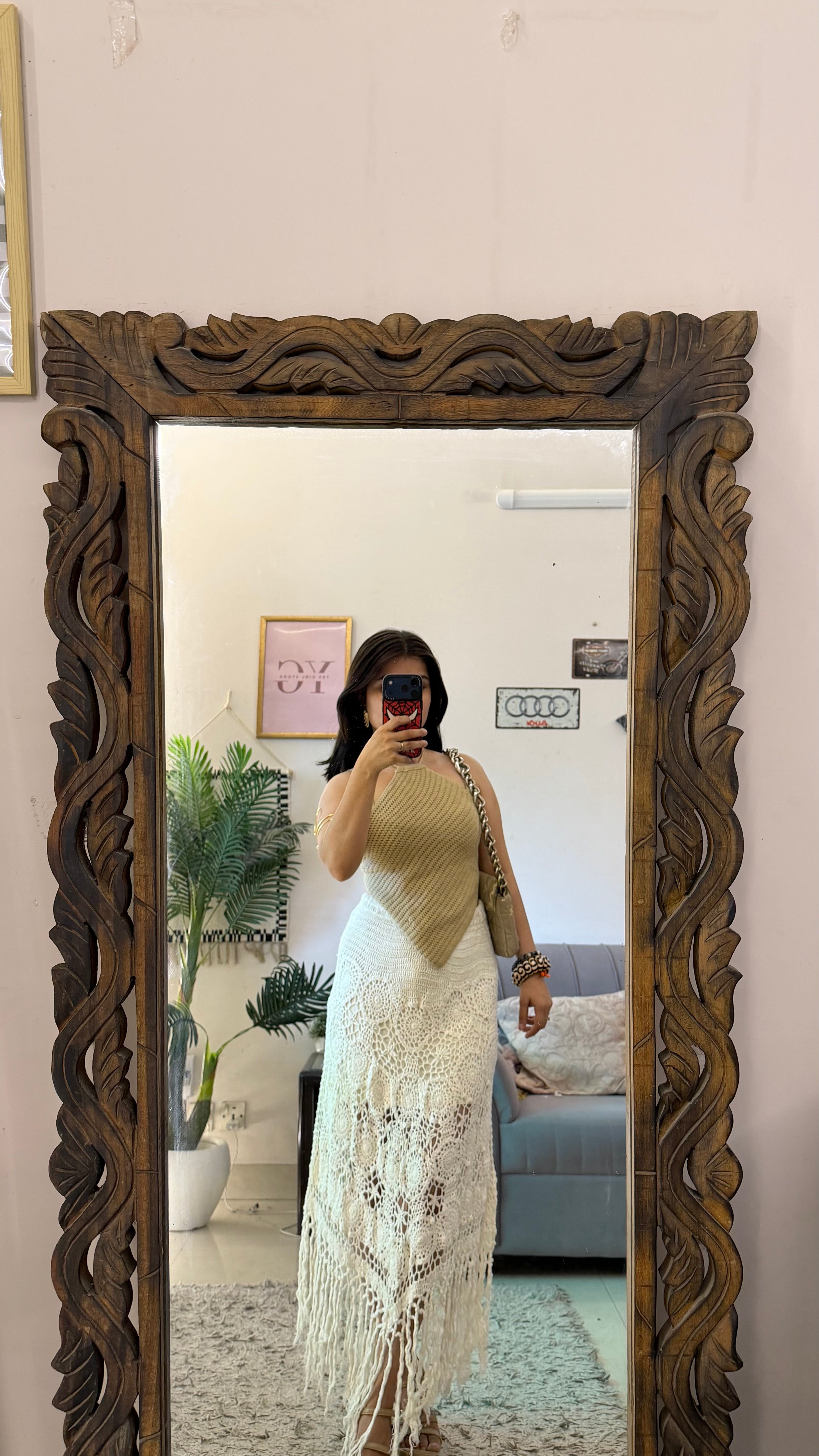 56) crochet skirt 26-32 waist/l35