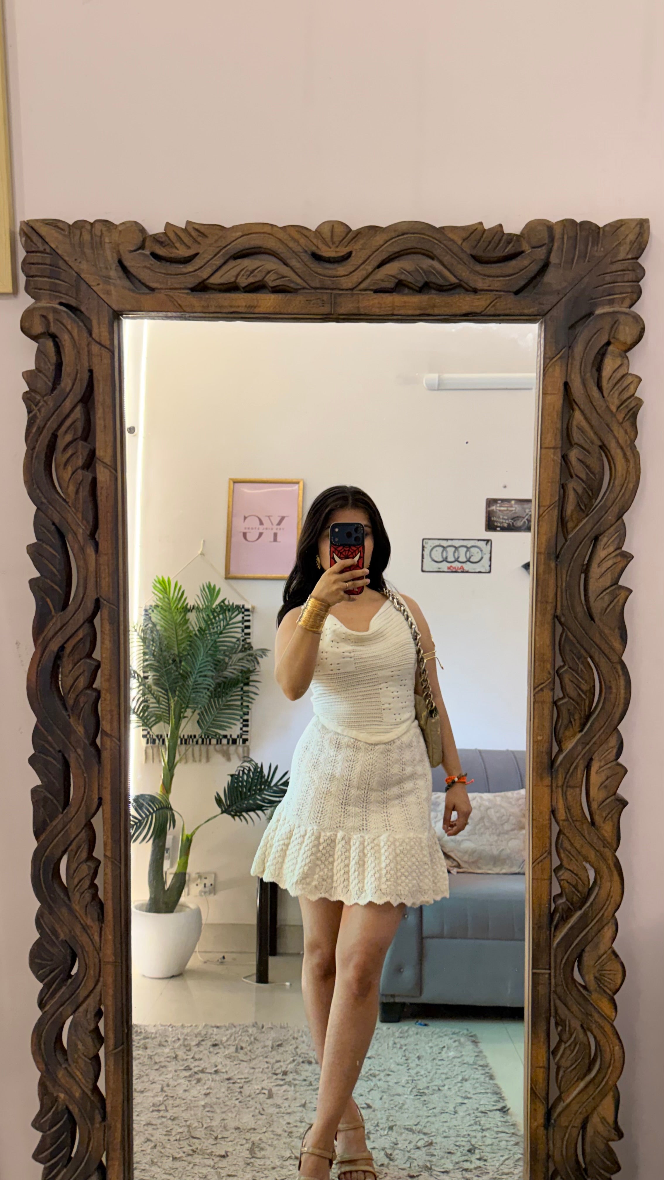 59) crochet skirt 28-30 waist/l:16