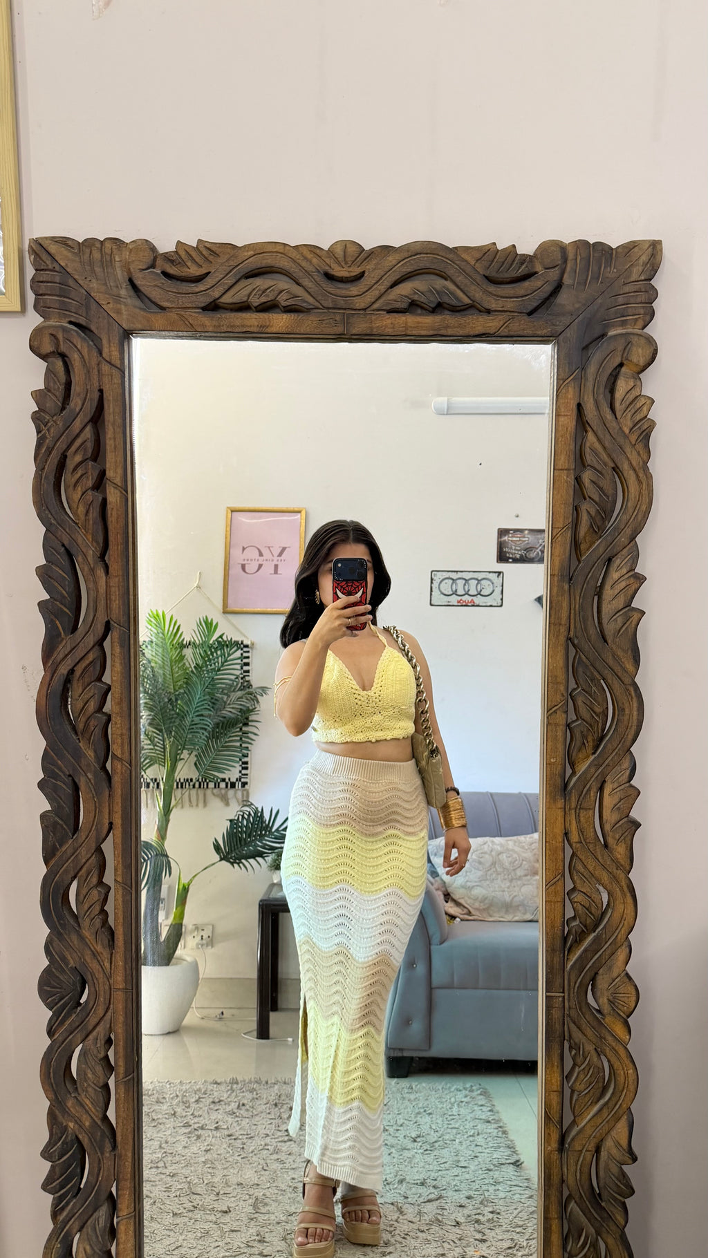 62) crochet skirt 24-28 waist/l32