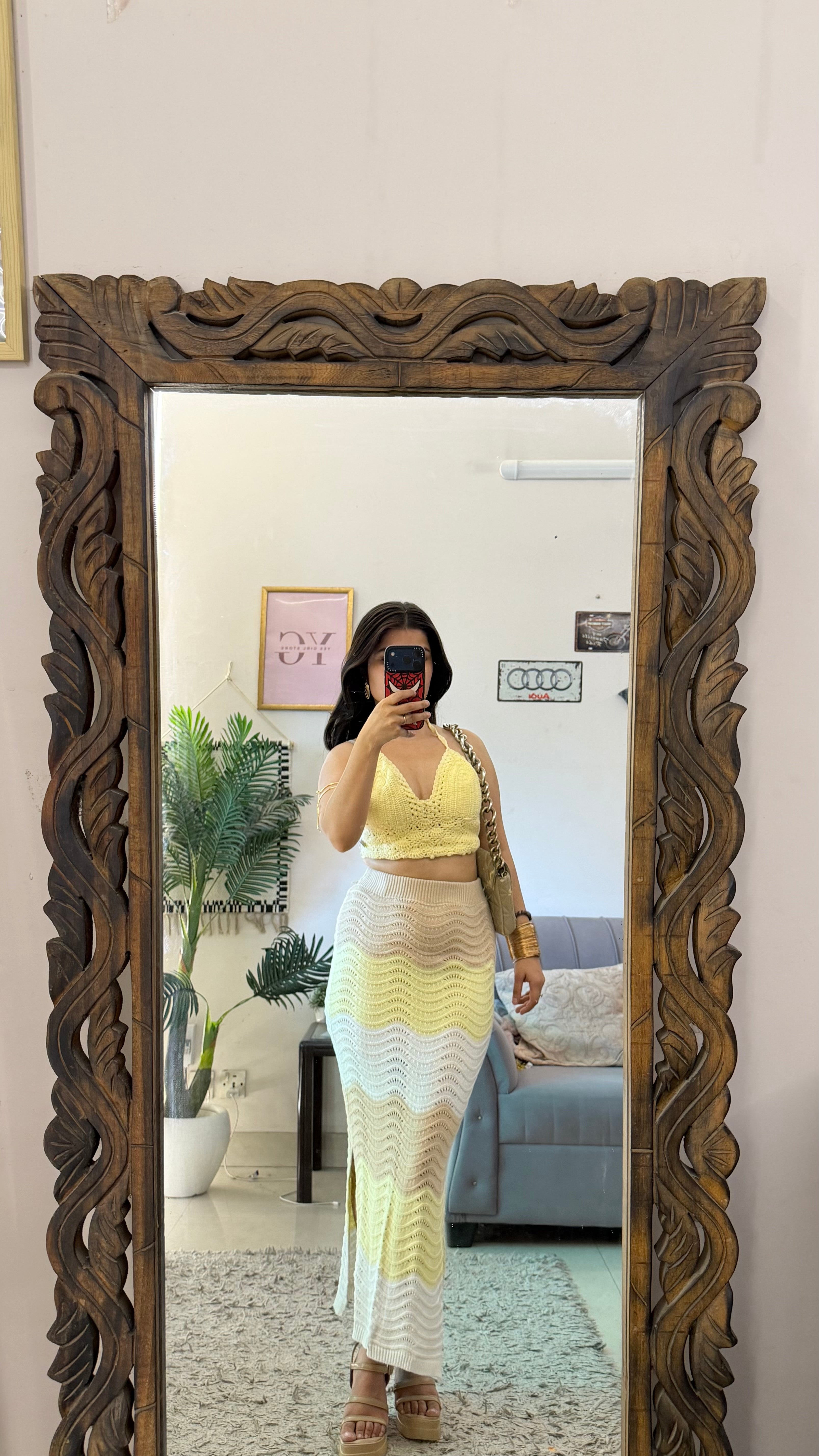 62) crochet skirt 24-28 waist/l32
