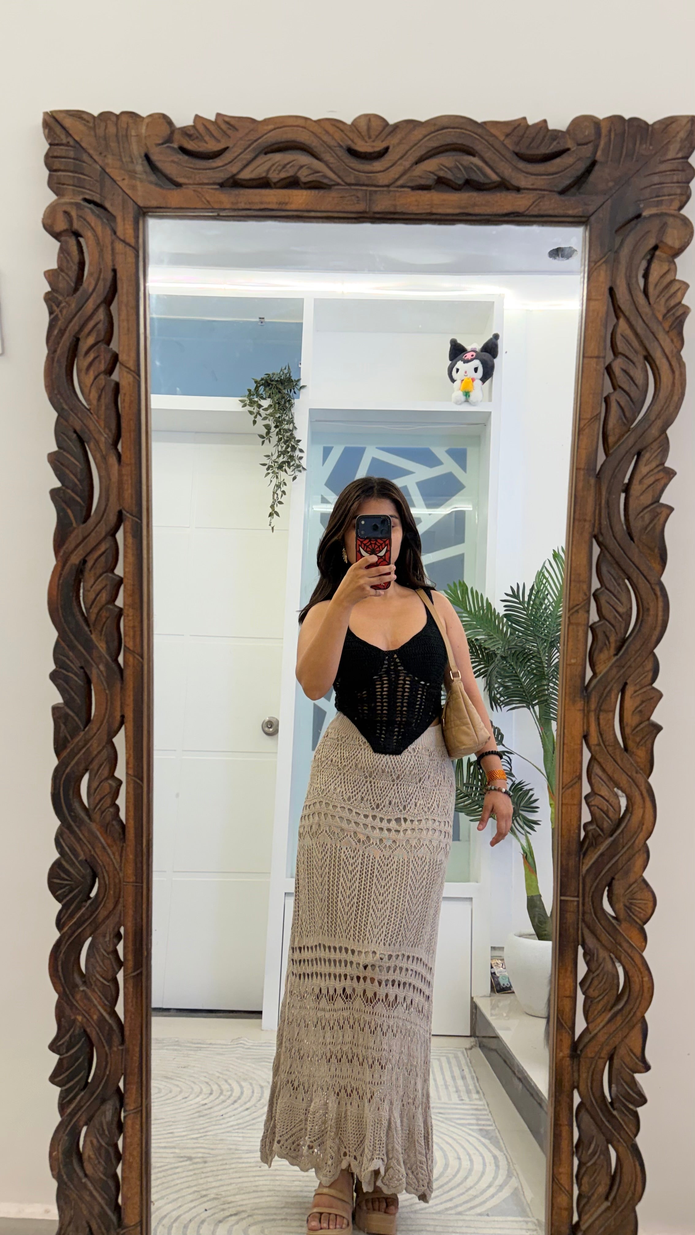 75 Summer Crochet Skirt 26-30 waist /l: 36