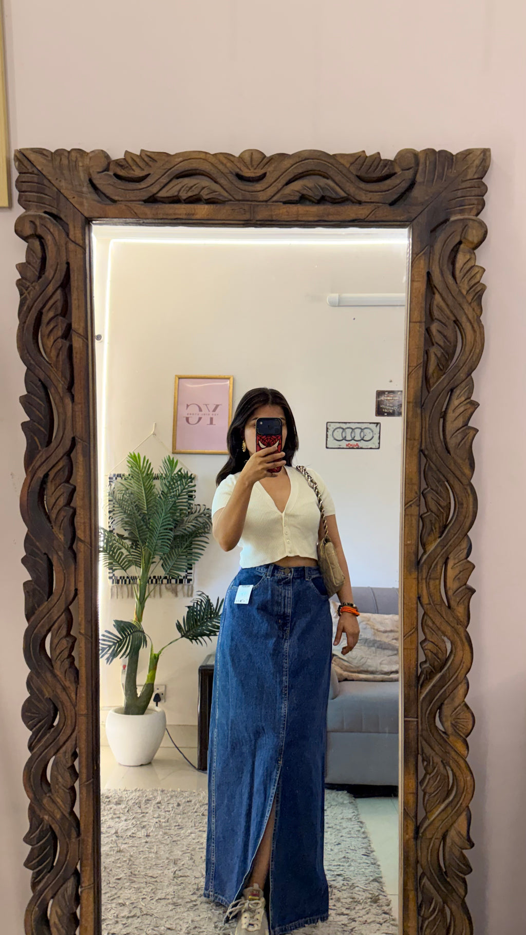 20 denim skirt W28/37L