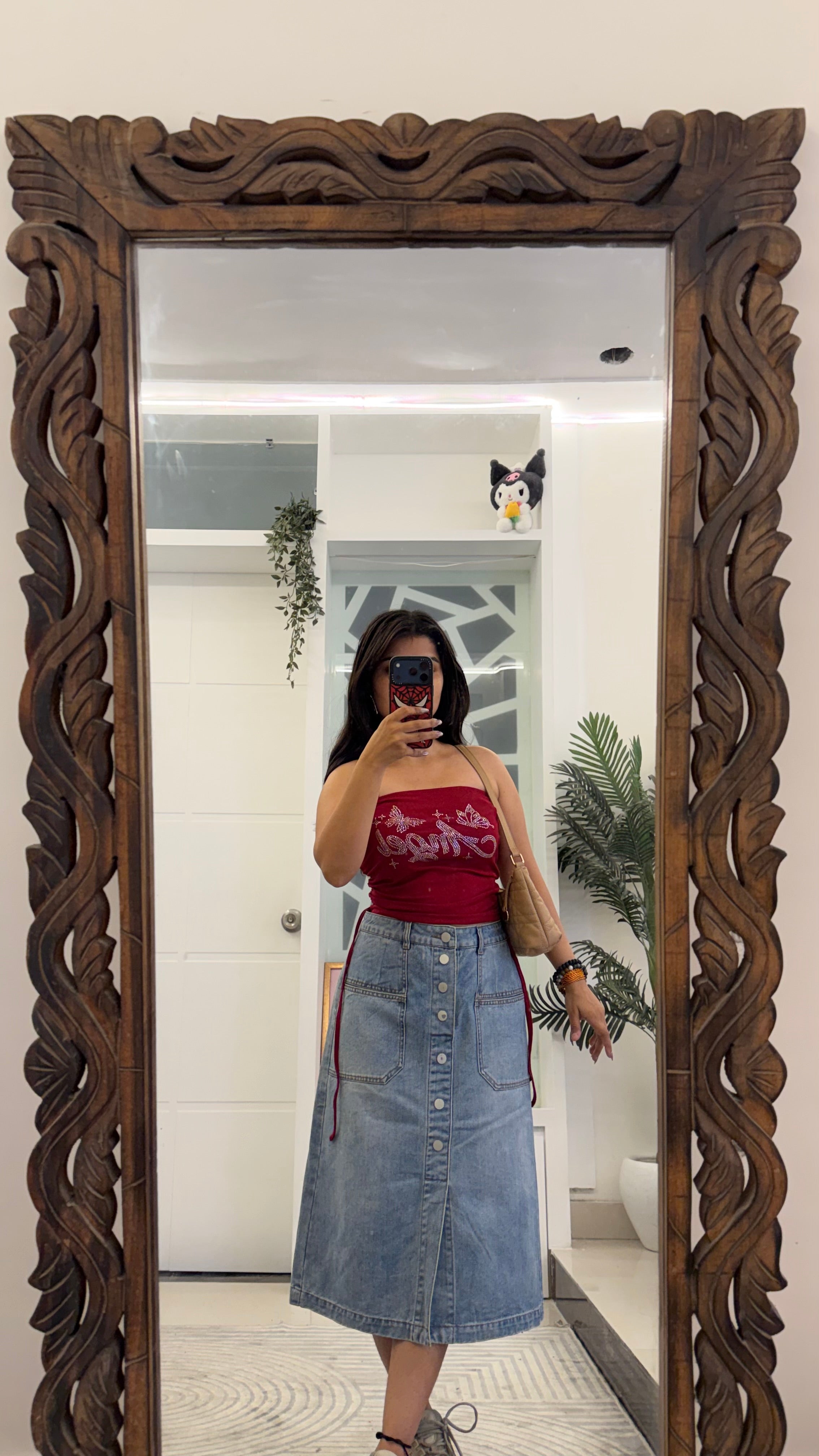 49 Denim Skirt 32 waist/l:27