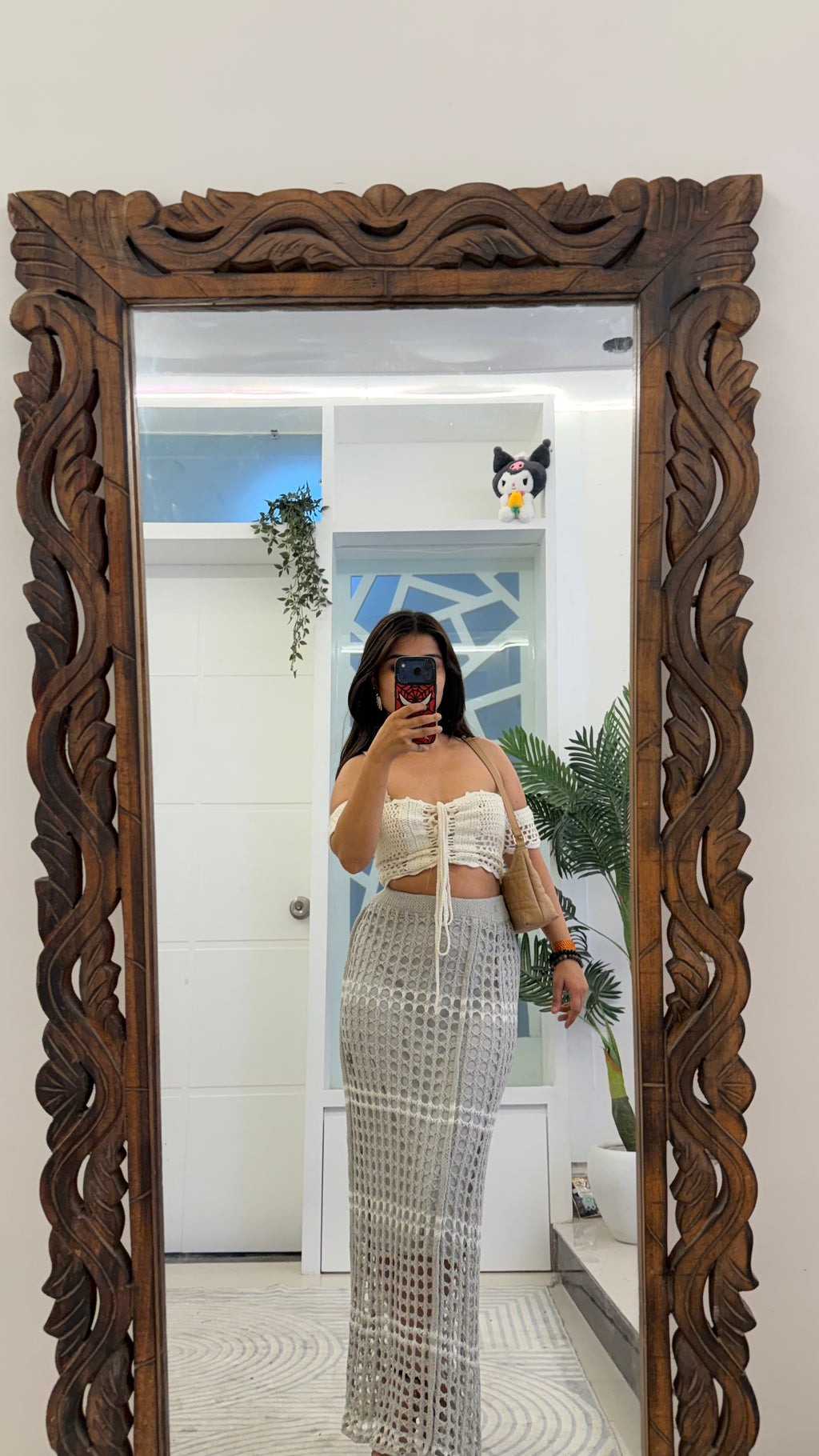 85 Cute Crochet Skirt 26-30 waist/l:39