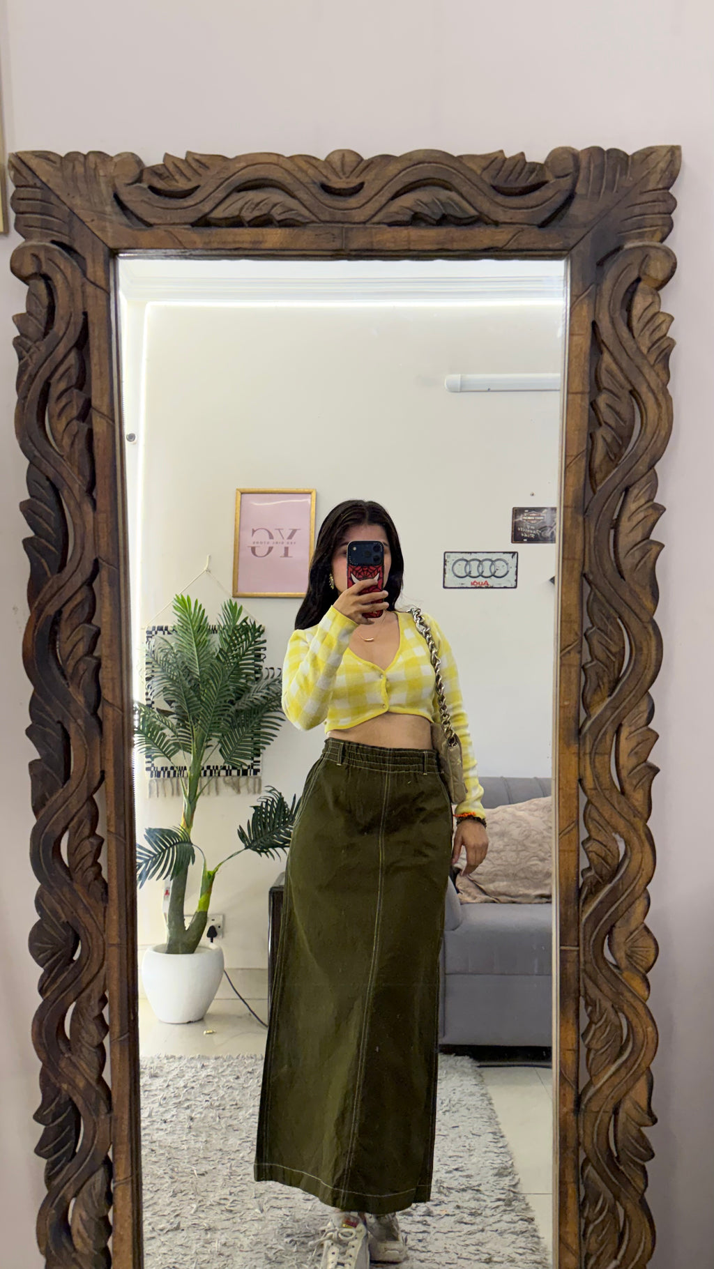 75 vintage denim skirt W32/32L