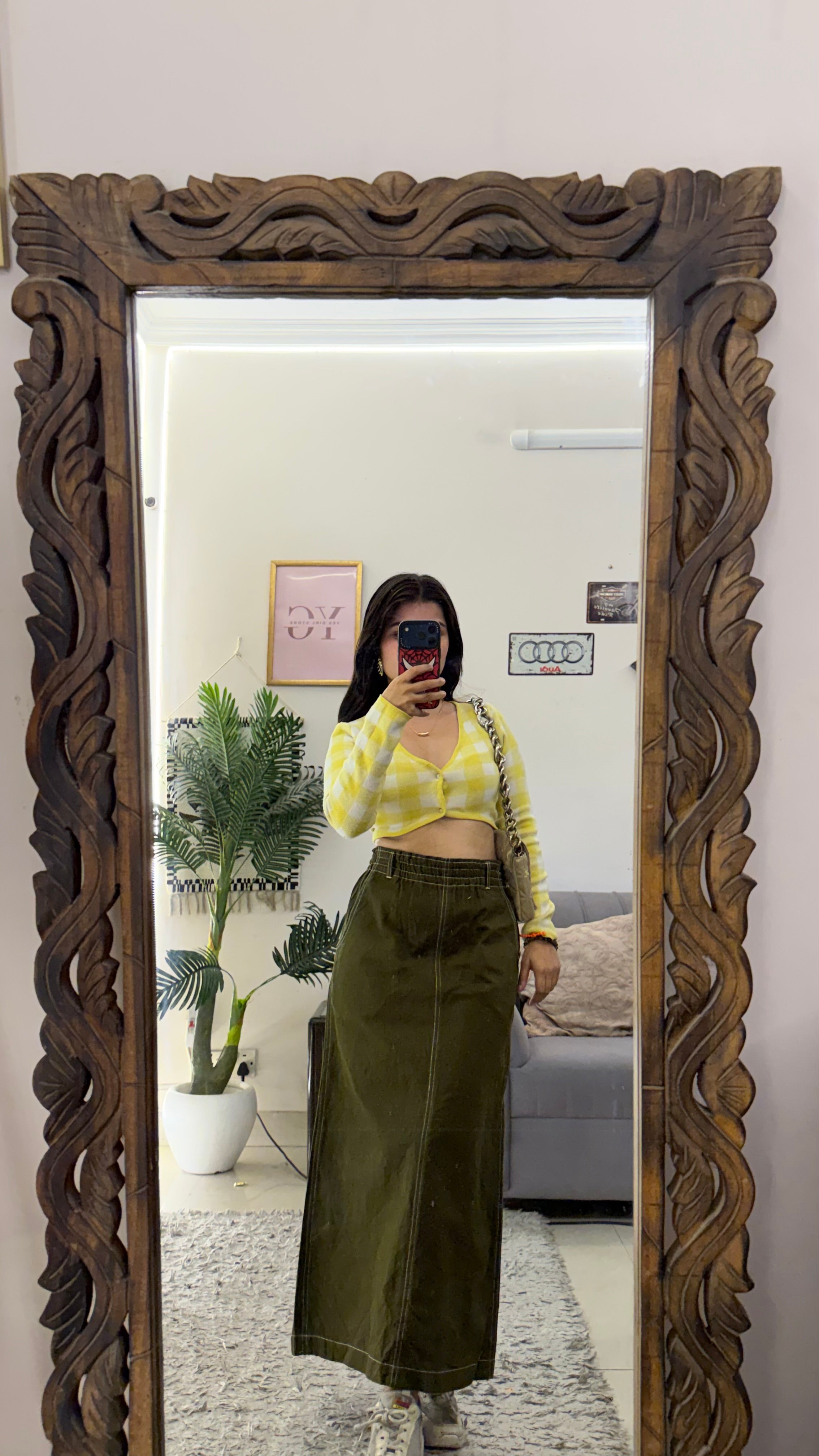 75 vintage denim skirt W32/32L