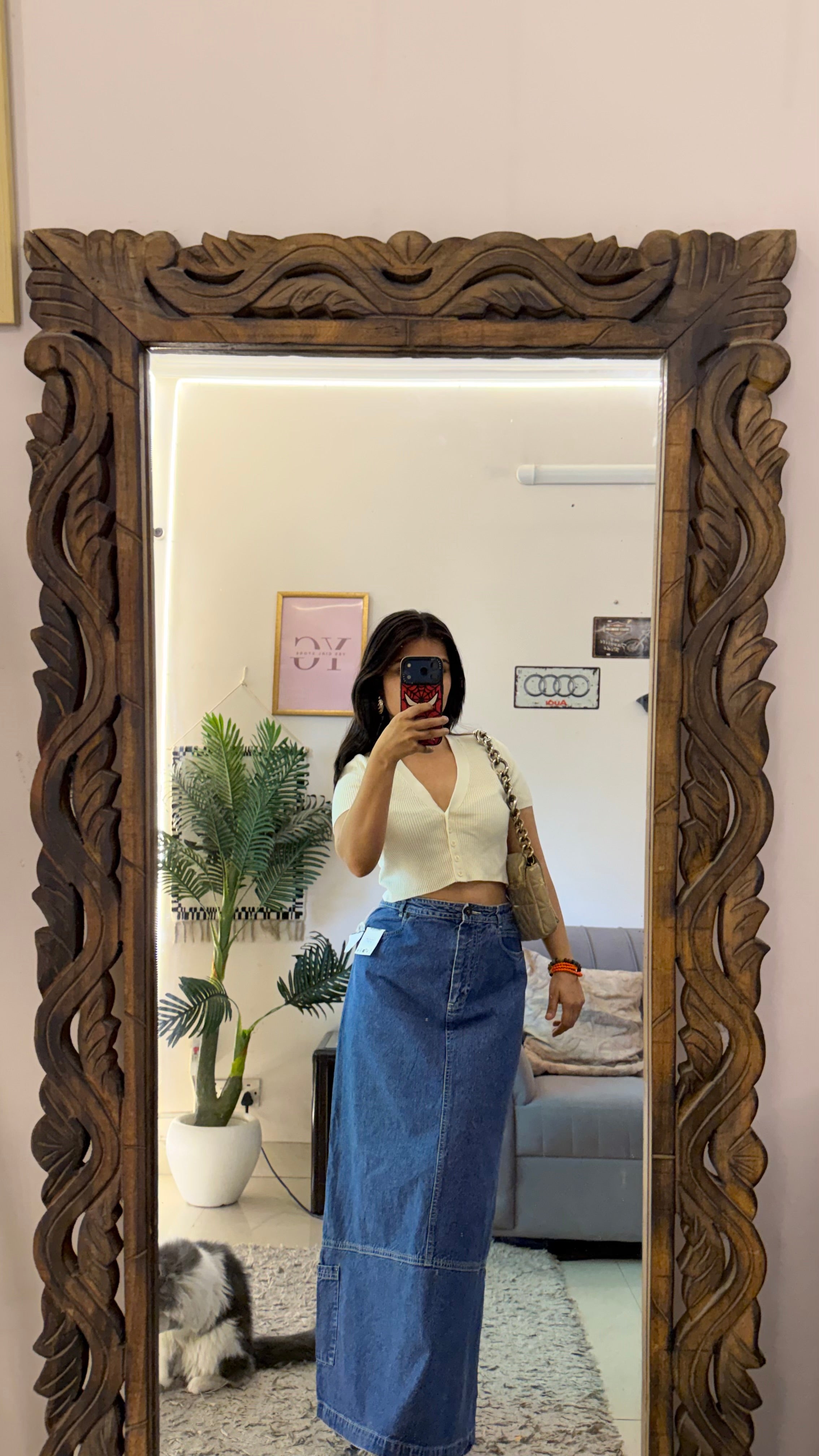 22 Pinterest denim skirt W33/36L