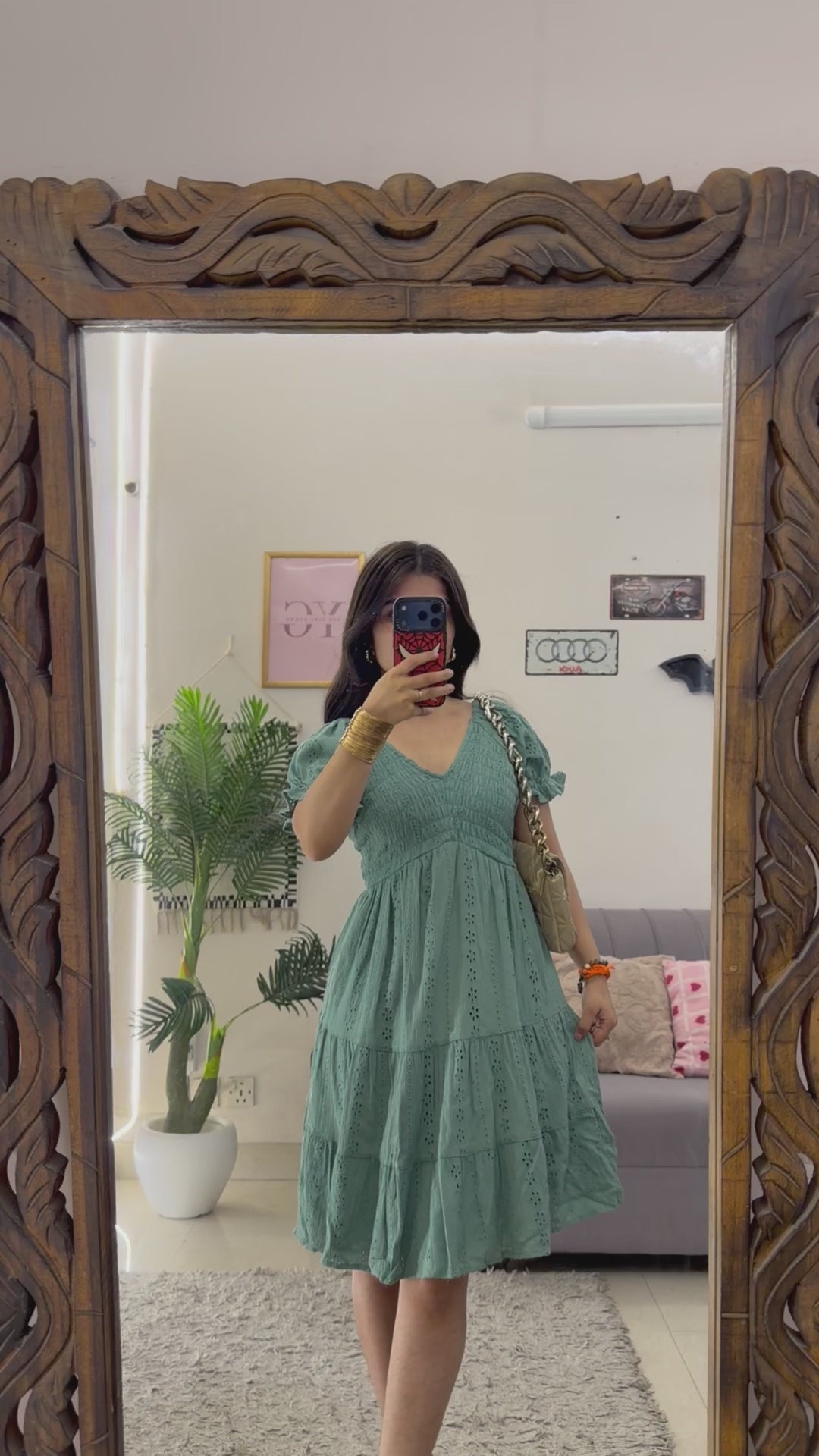 Cute chikankari dress 32-35 bust